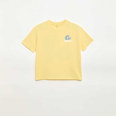 Oversized printed T-shirt YELLOW
