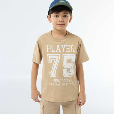 Basketball-Inspired T-Shirt BEIGE