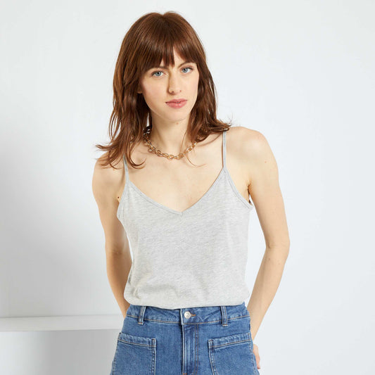 Spaghetti strap top GRIS CH CL