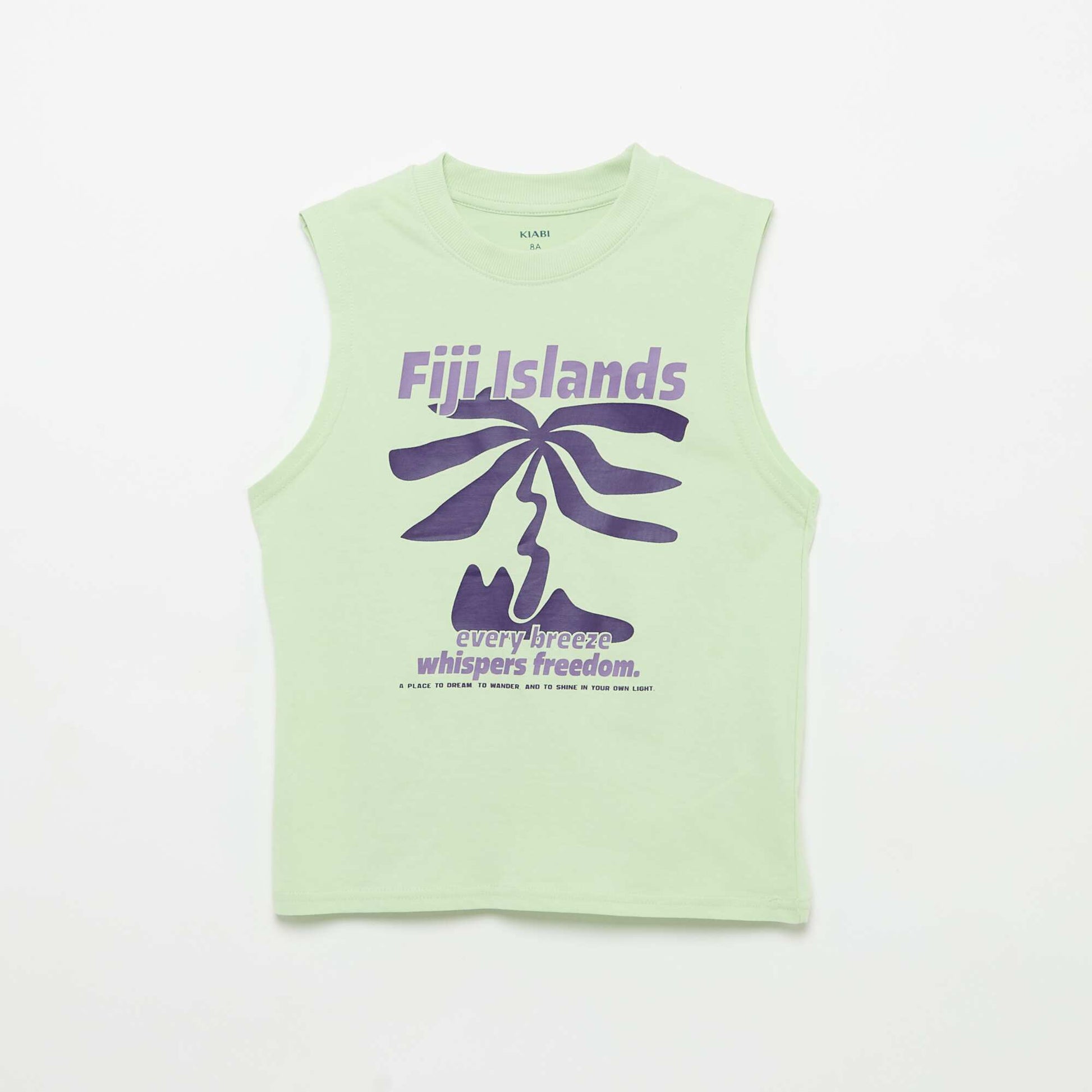 Pack of 2 round-neck tank tops GREEN