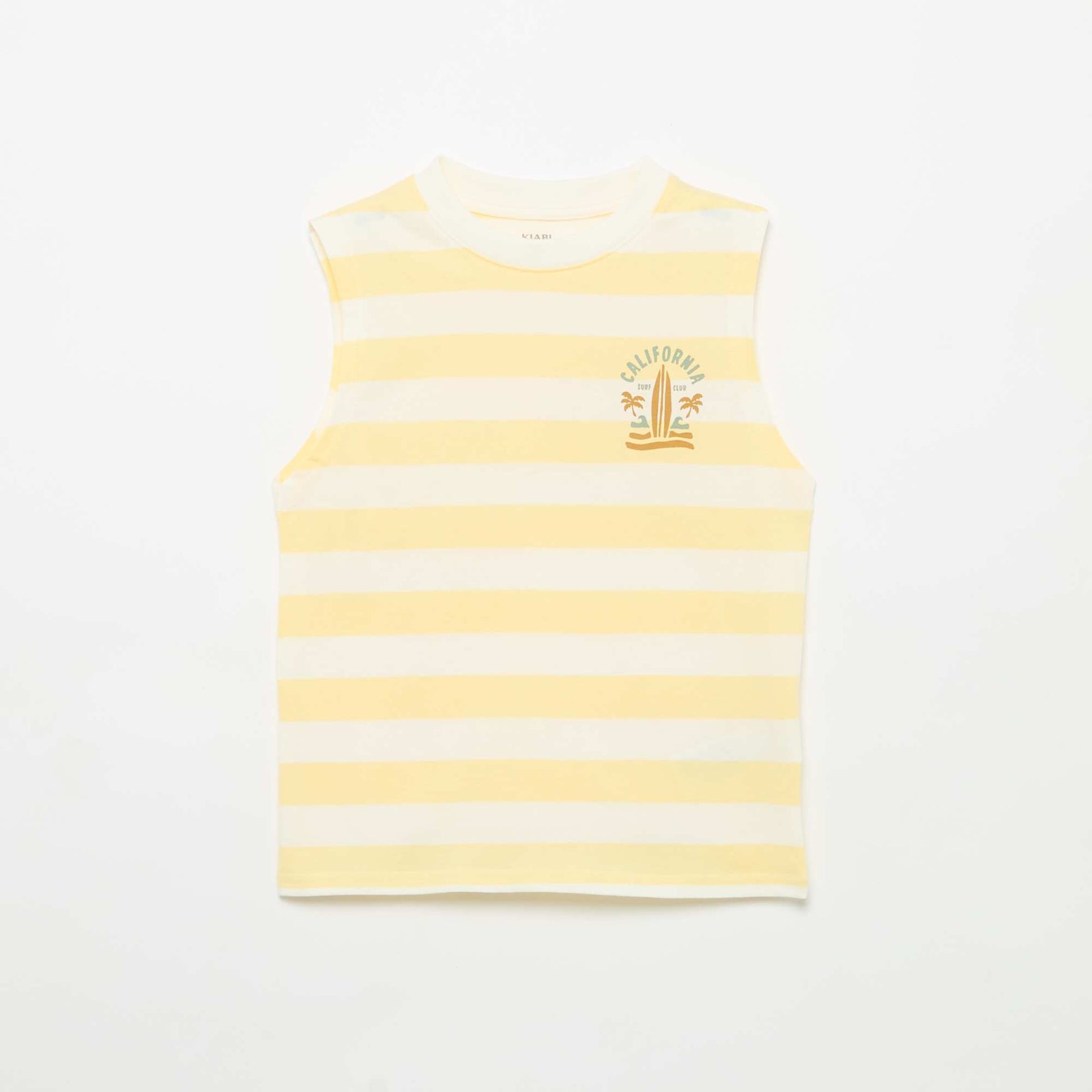 Pack of 2 round-neck tank tops YELLOW