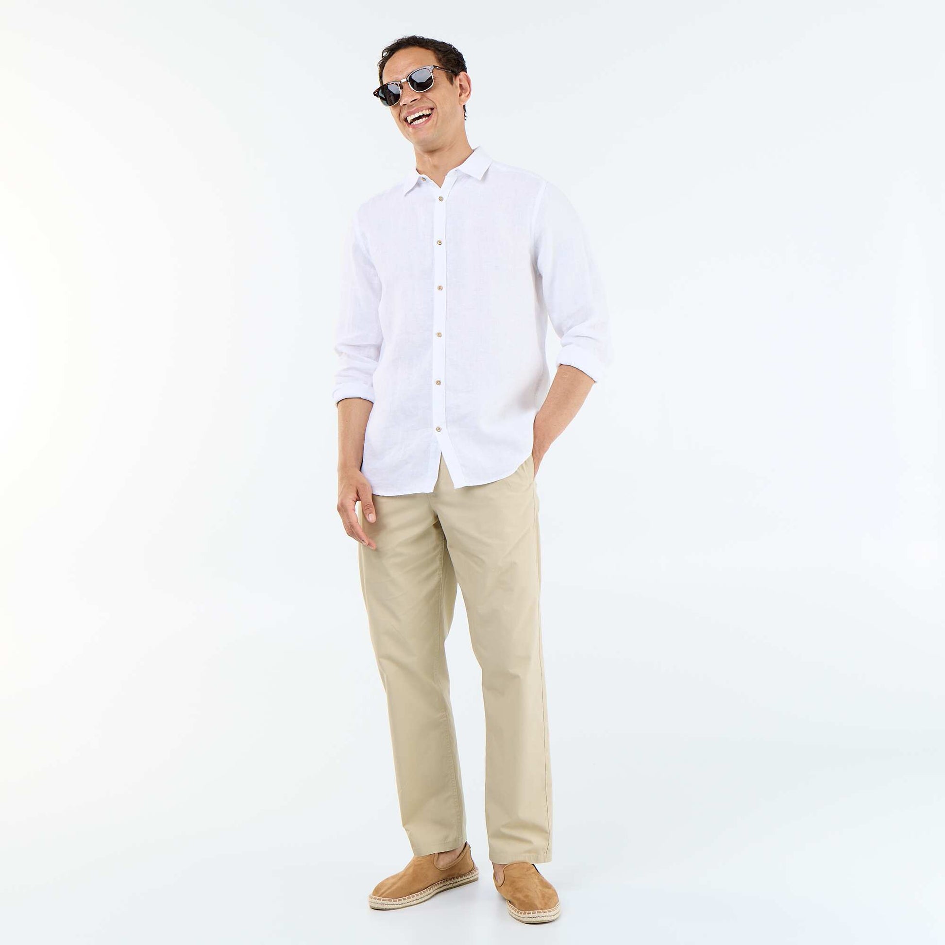 Poplin City Trousers BEIGE