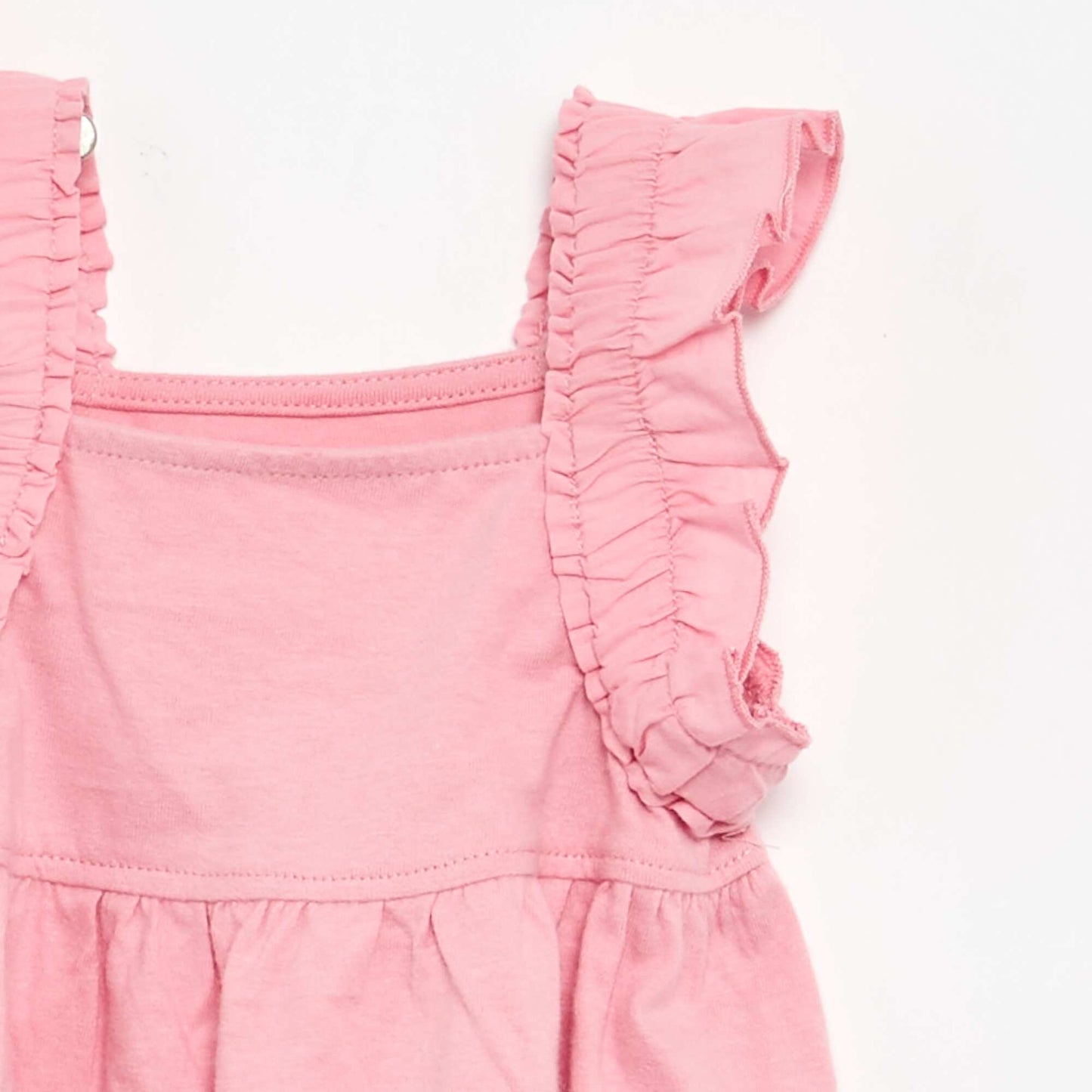 Ruffled Strappy T-shirt PINK
