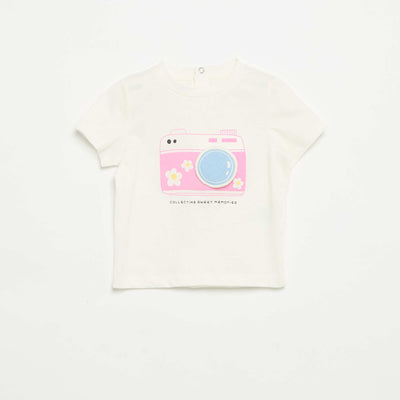 Short-sleeved T-shirt with print WHITE