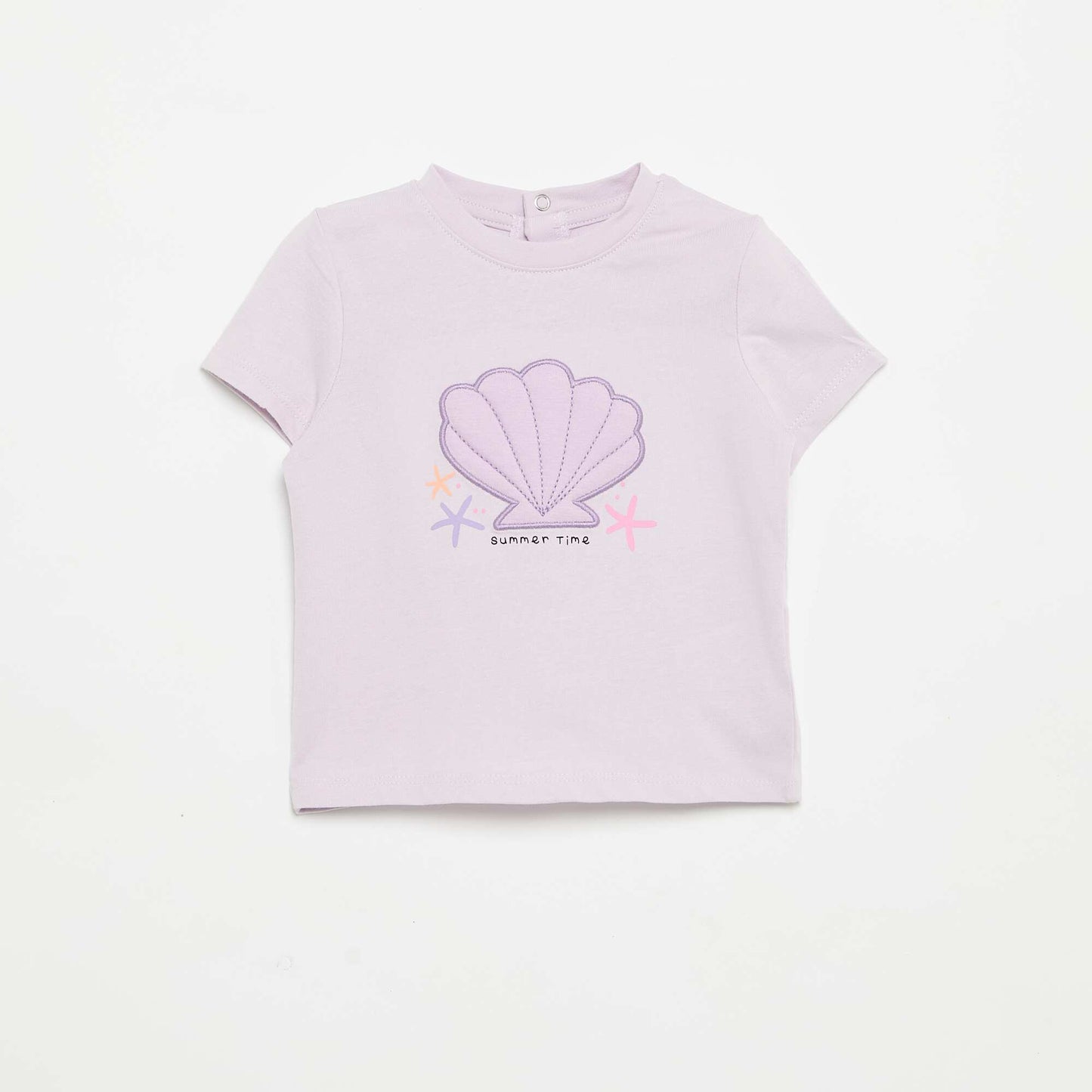 Printed short-sleeved T-shirt PURPLE