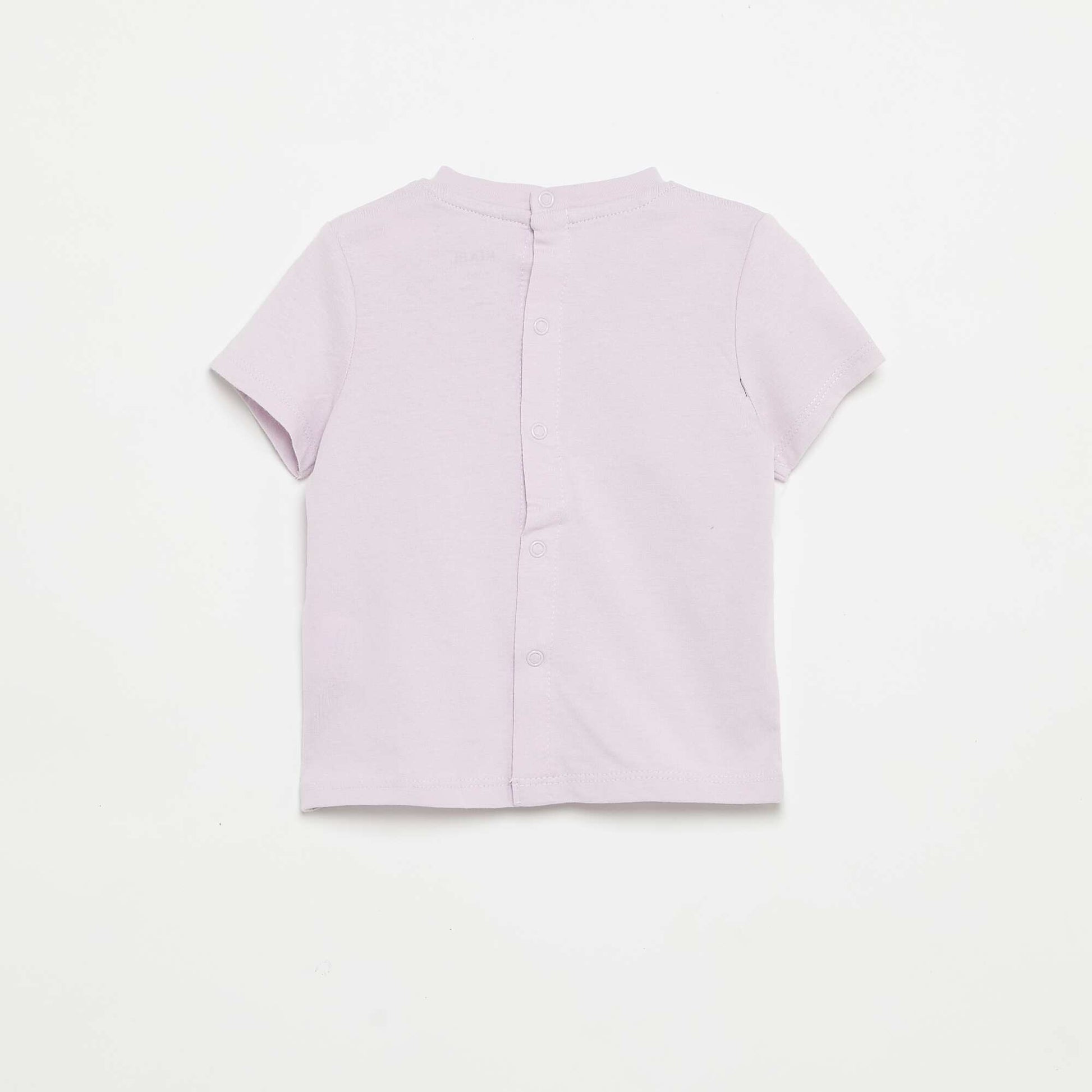 Printed short-sleeved T-shirt PURPLE