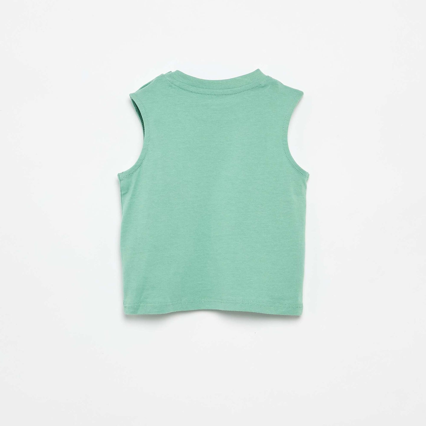 Cotton Jersey Tank Top with Chest Pocket GREEN