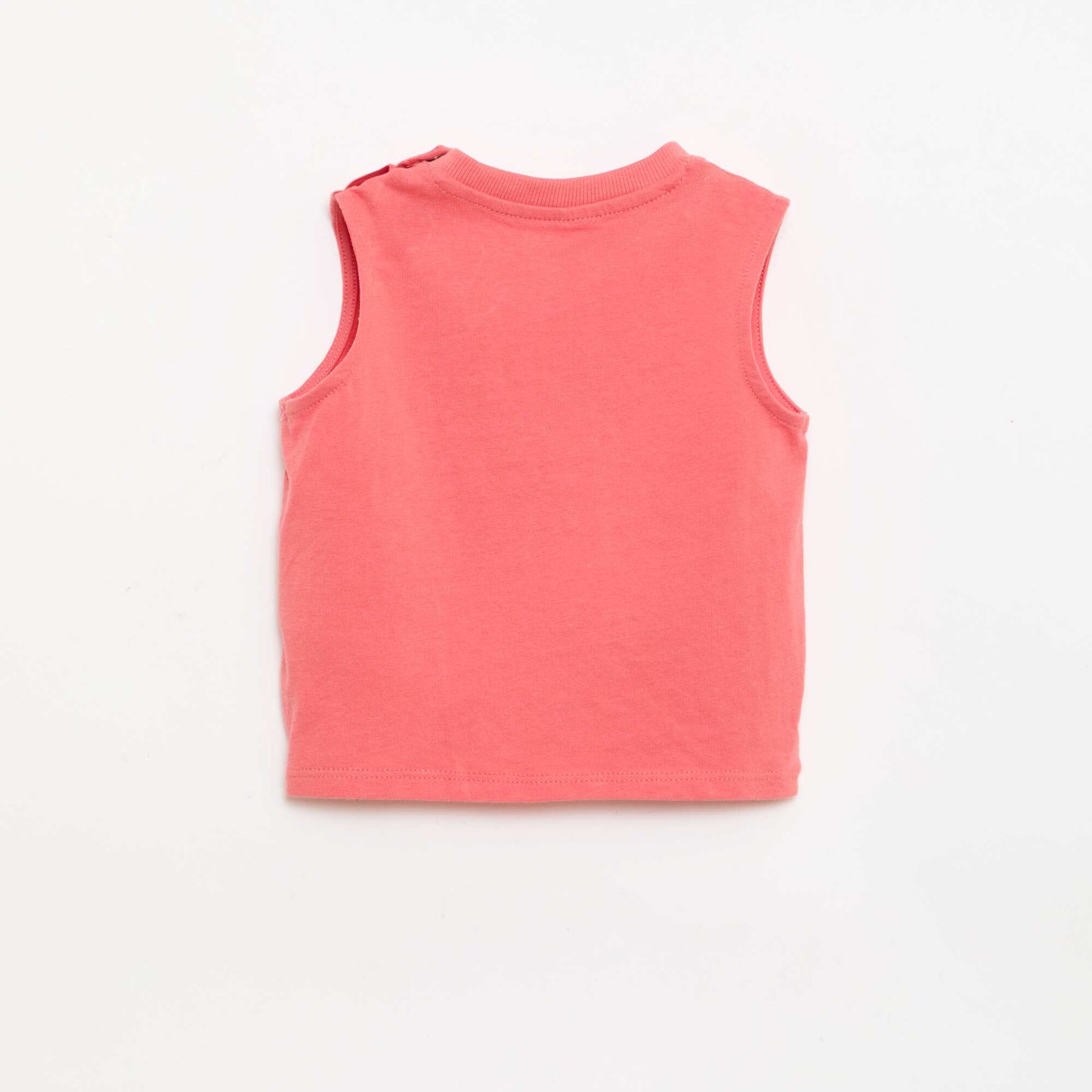 Cotton Jersey Tank Top with Chest Pocket ORANGE