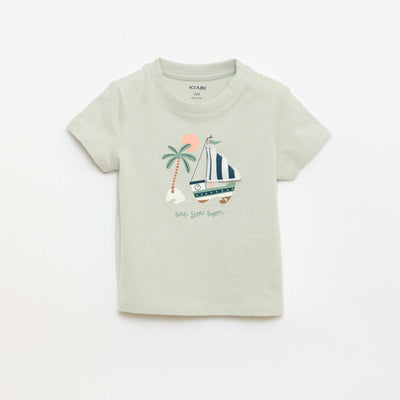 T-shirt with animated print GREEN