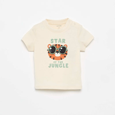 T-shirt with animated print WHITE