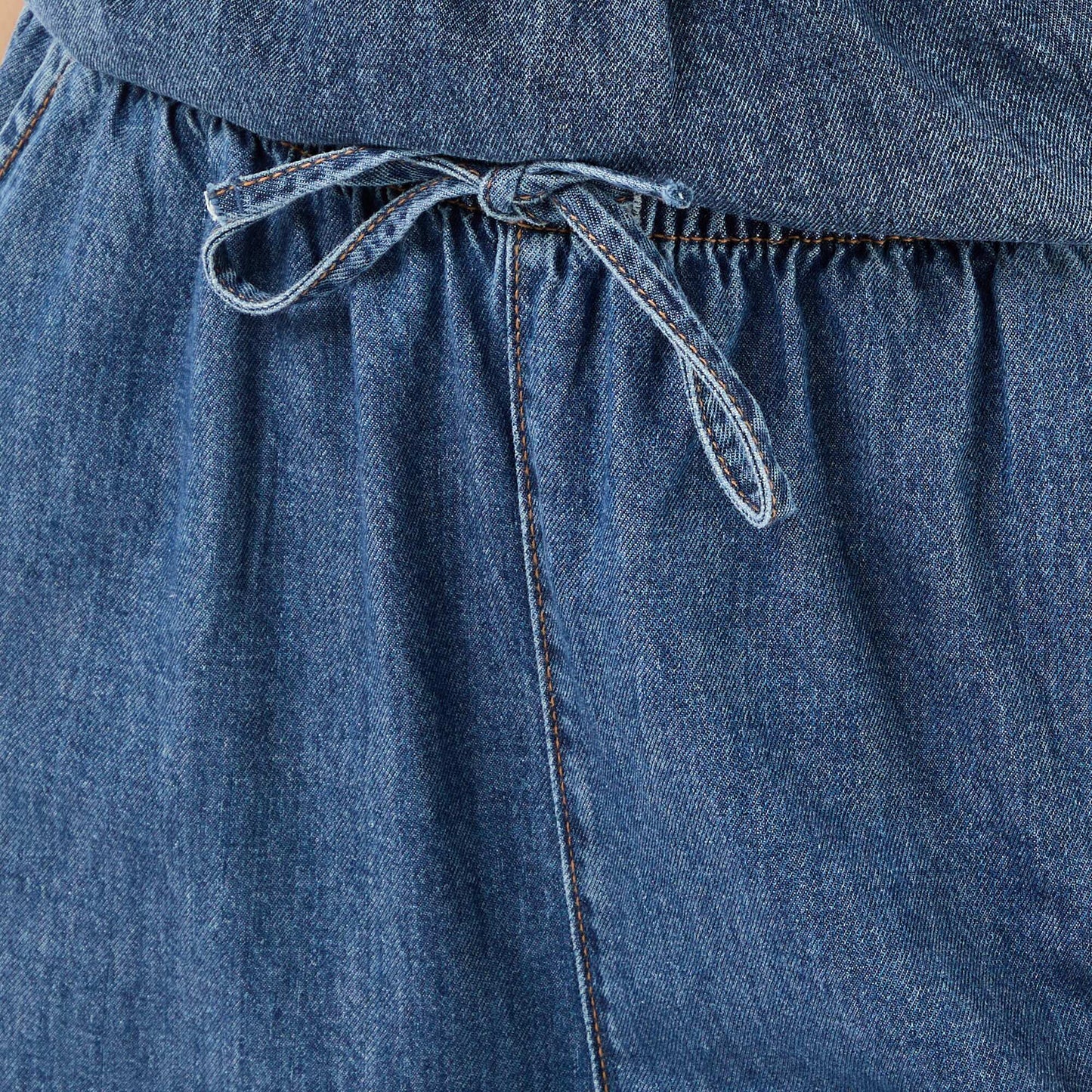 Wide-Leg Denim Trousers BLUE