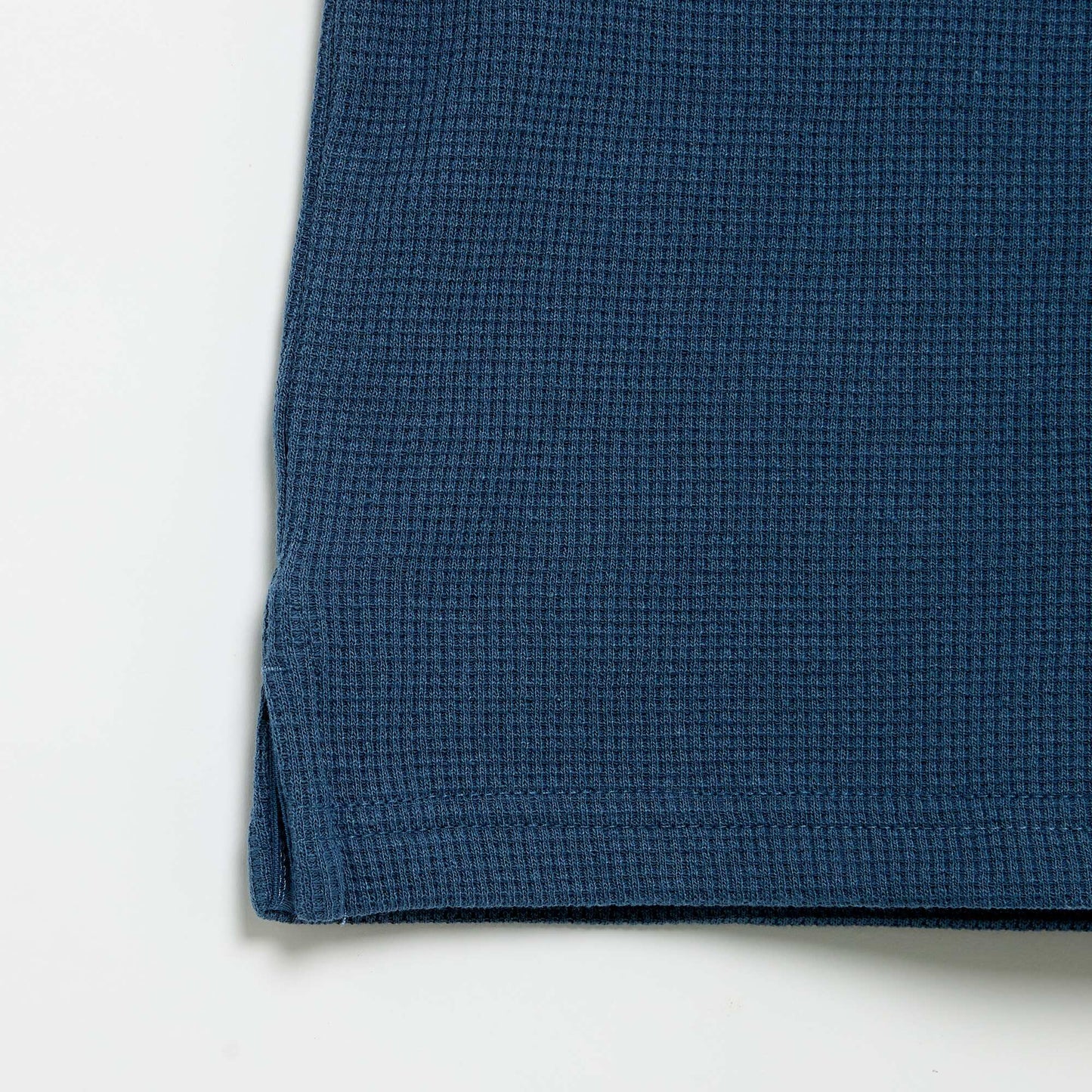 Honeycomb knit polo shirt BLUE
