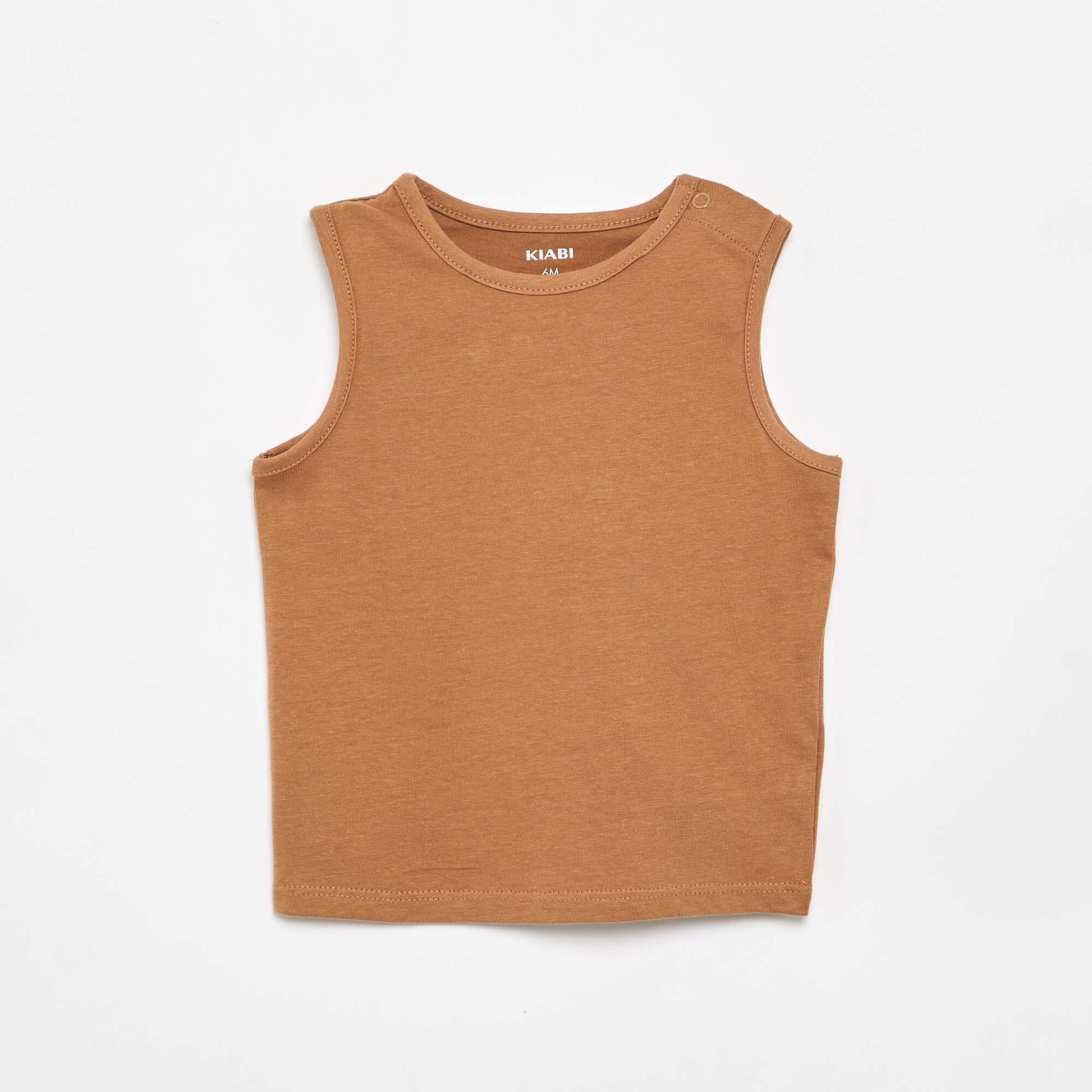Pack of 4 Plain Tank Tops ORANGE