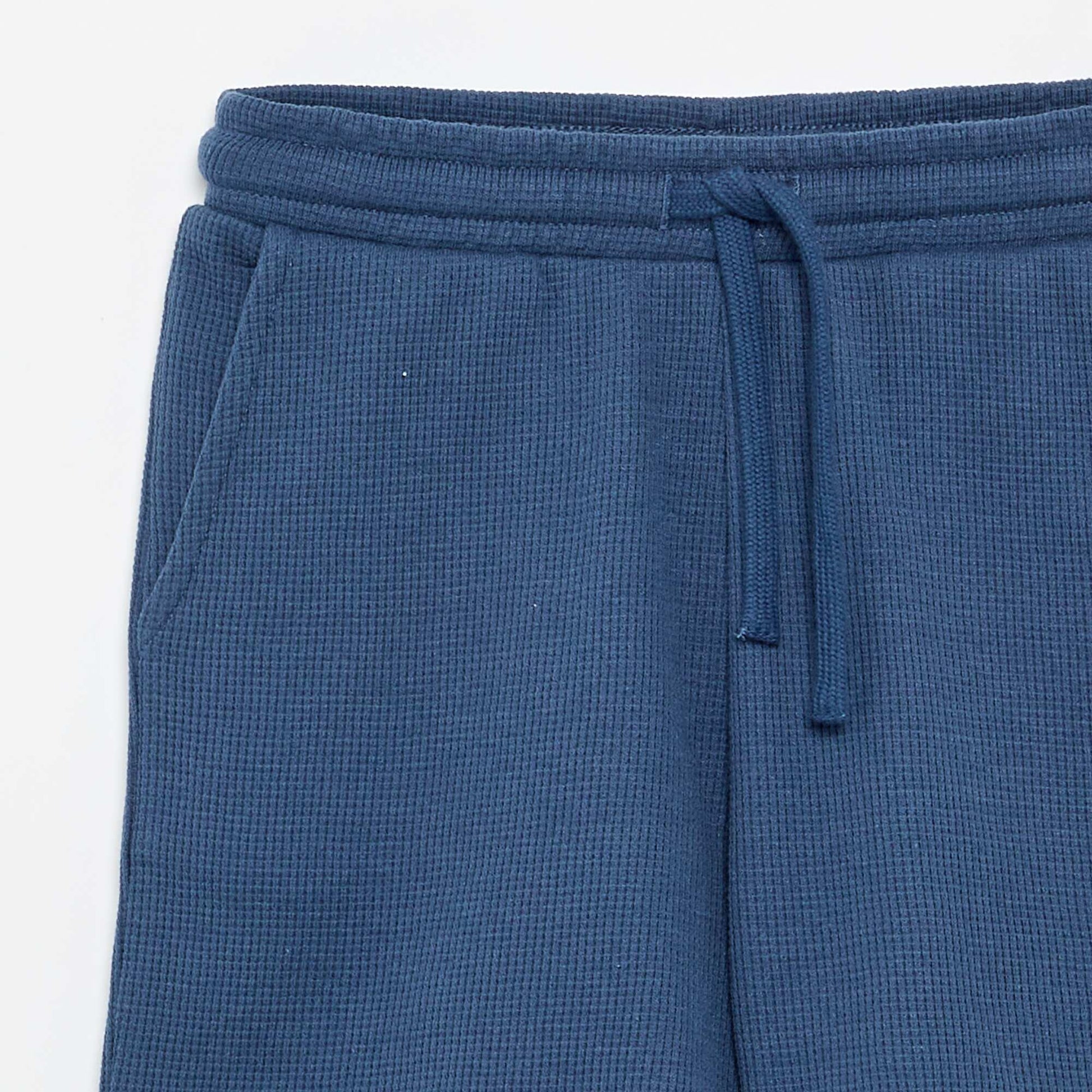 Waffle Knit Shorts BLUE
