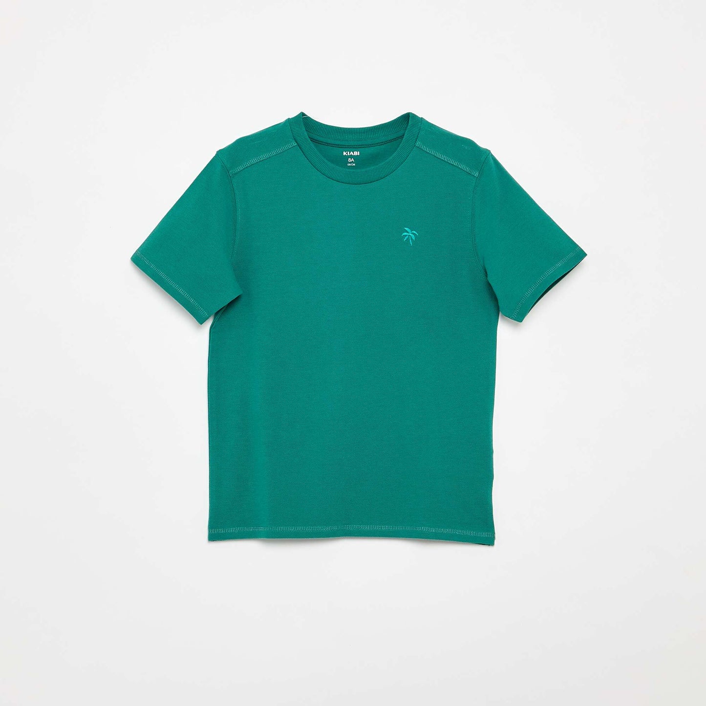 Cotton piqué t-shirt and shorts set GREEN