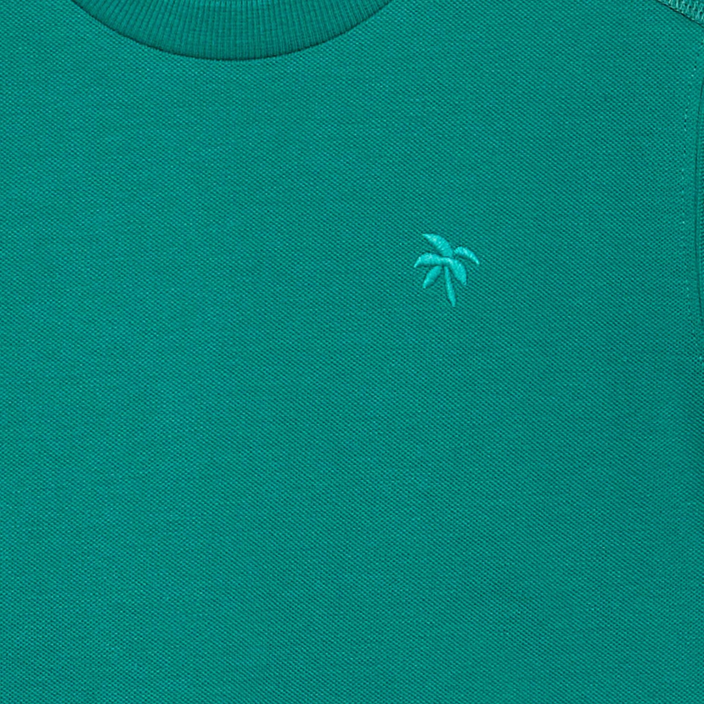 Cotton piqué t-shirt and shorts set GREEN