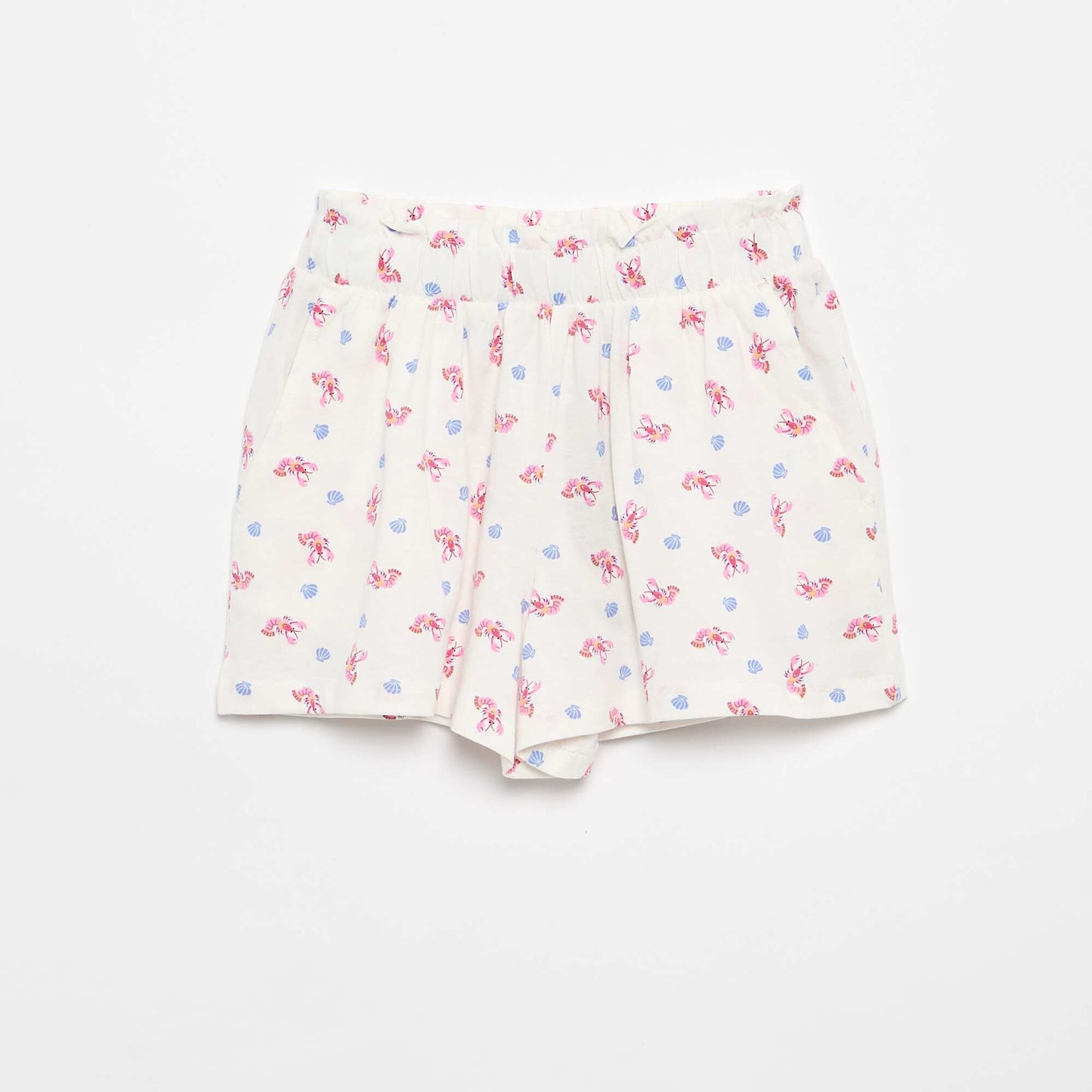 2-Pack Elastic Waist Shorts WHITE