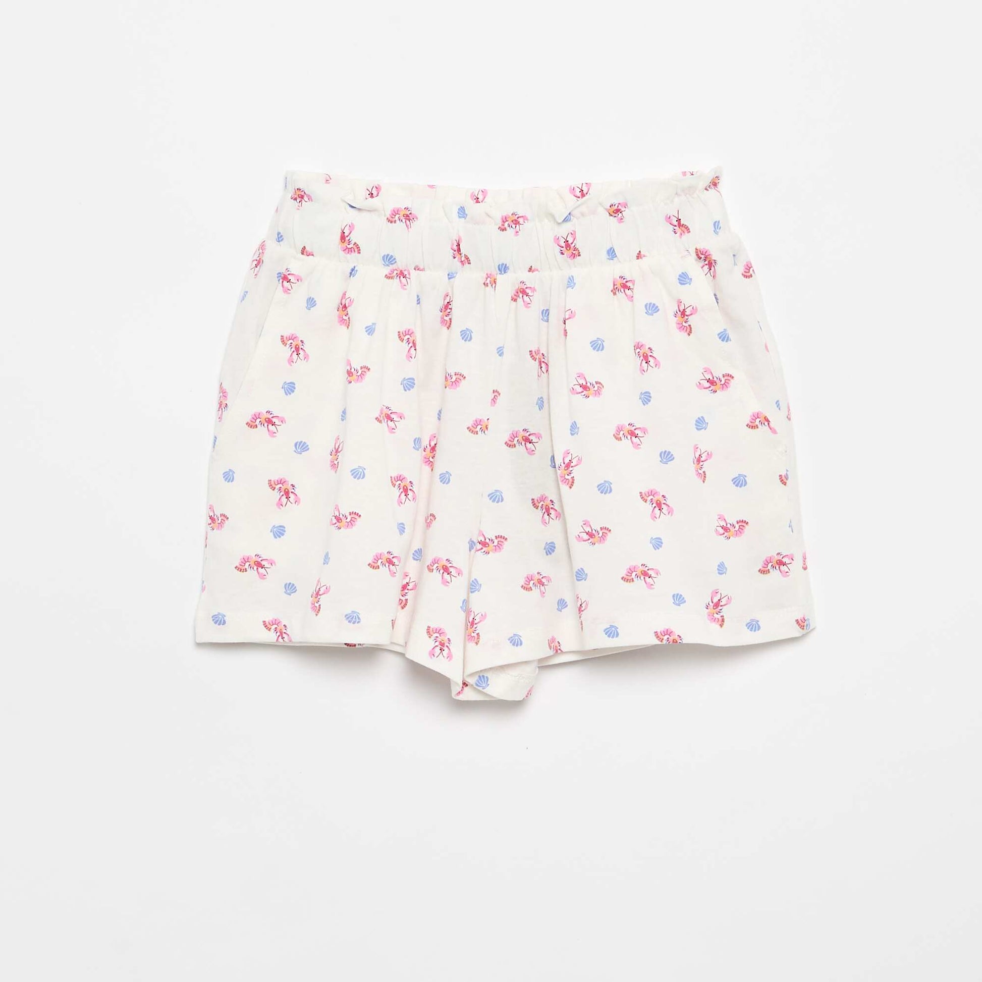 2-Pack Elastic Waist Shorts WHITE