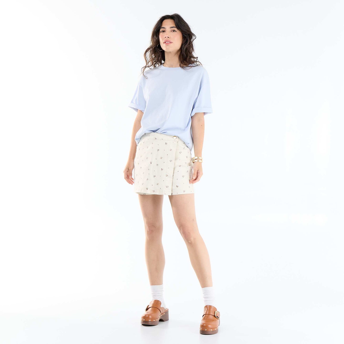 Denim Skort WHITE