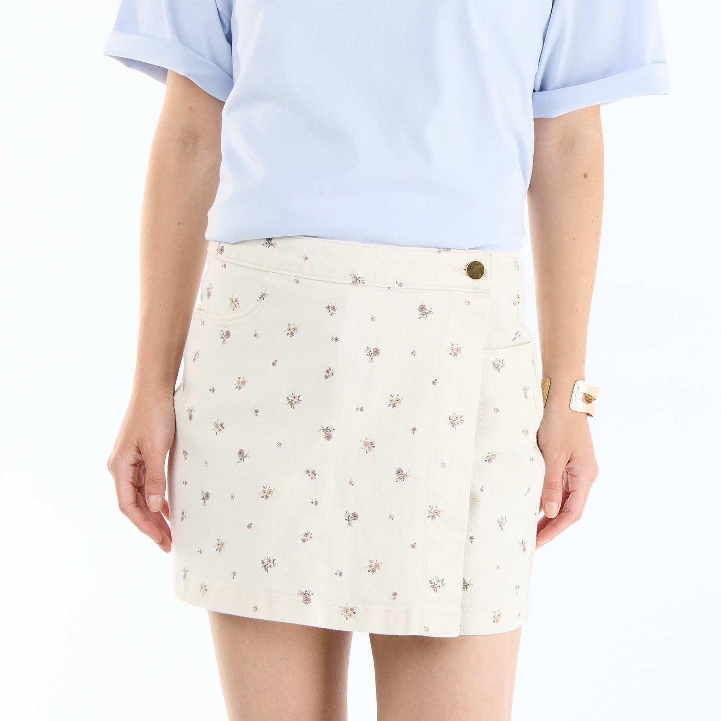 Denim Skort WHITE