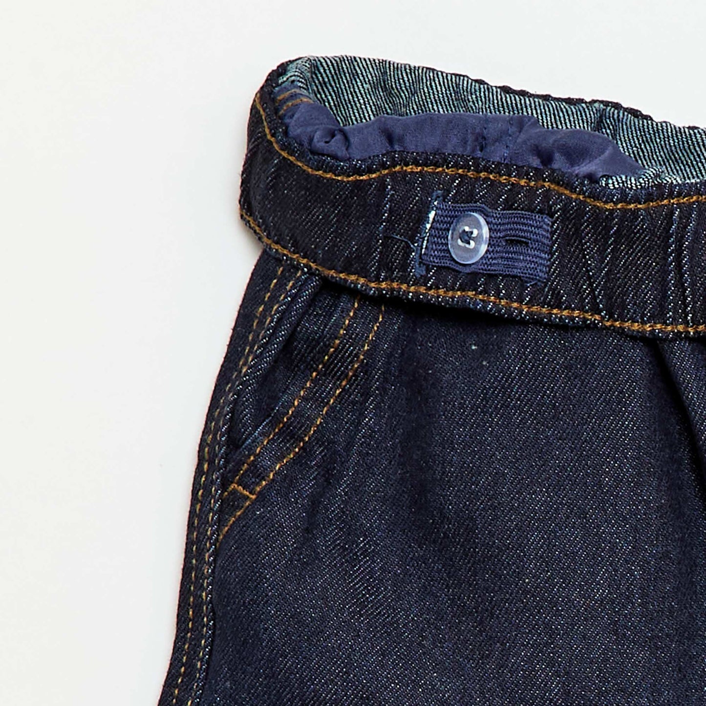 Drawstring Denim Bermuda Shorts BLUE