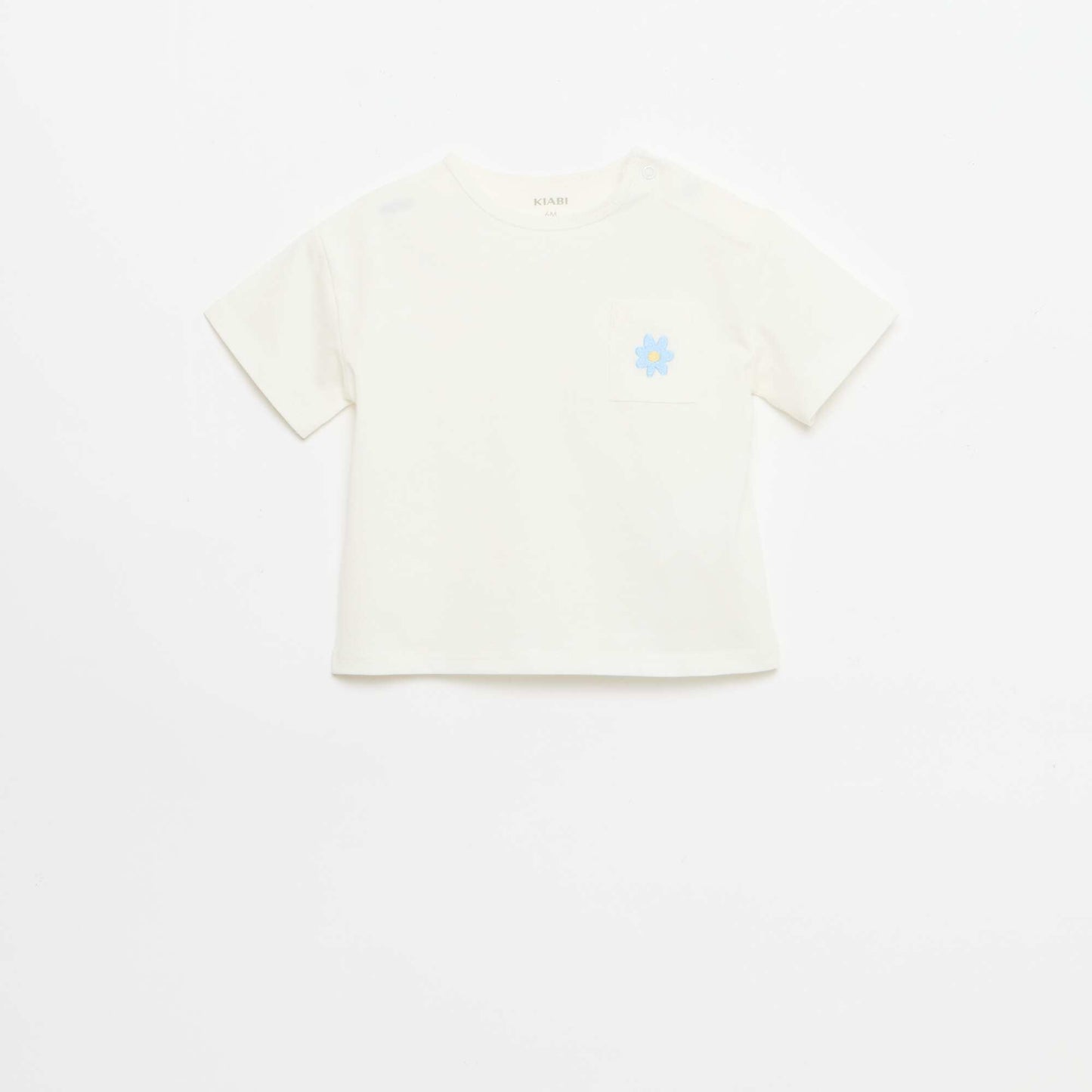 Ribbed T-shirt and Bike Shorts Set - 2-piece BLUE