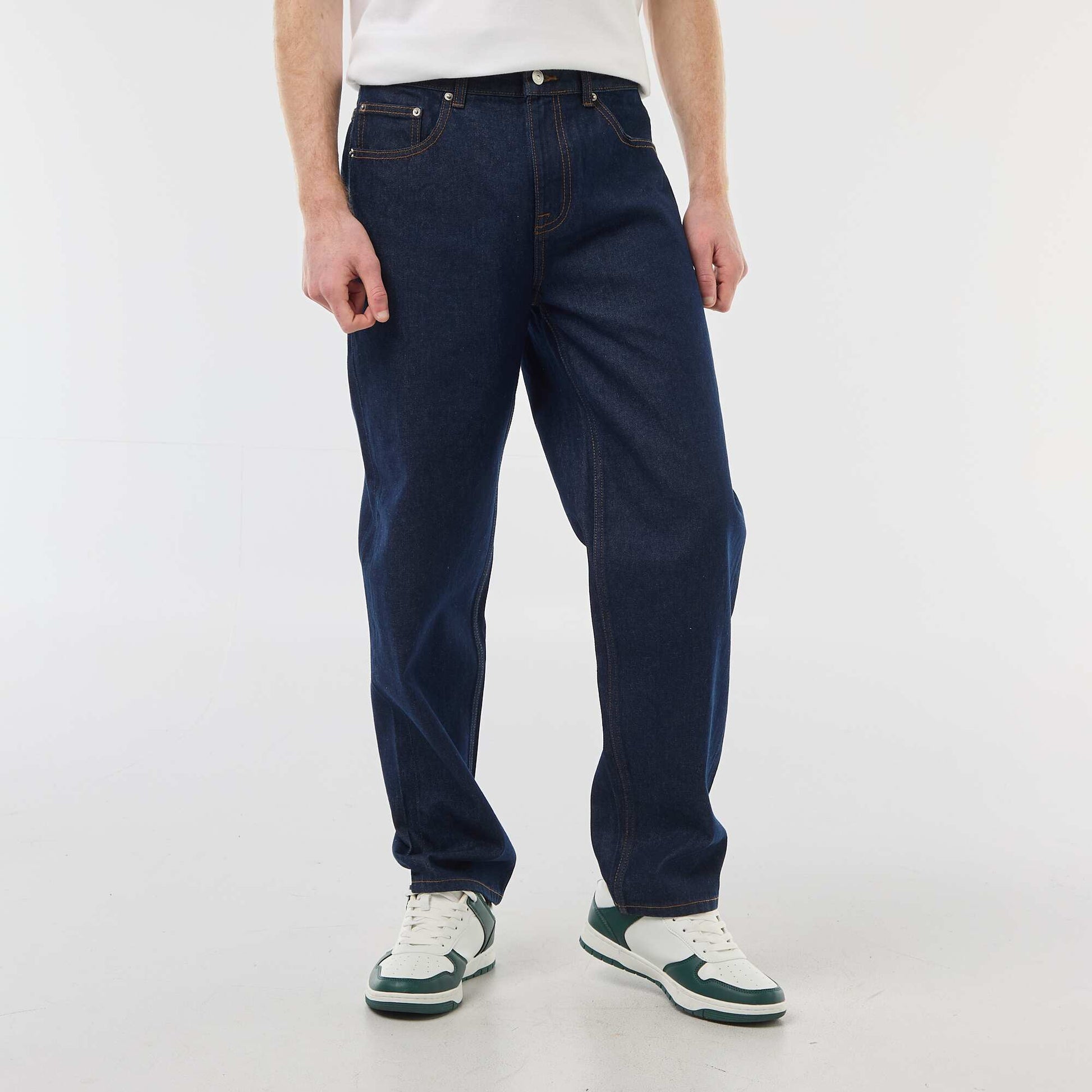 Regular Fit Cotton Denim Jeans BLUE