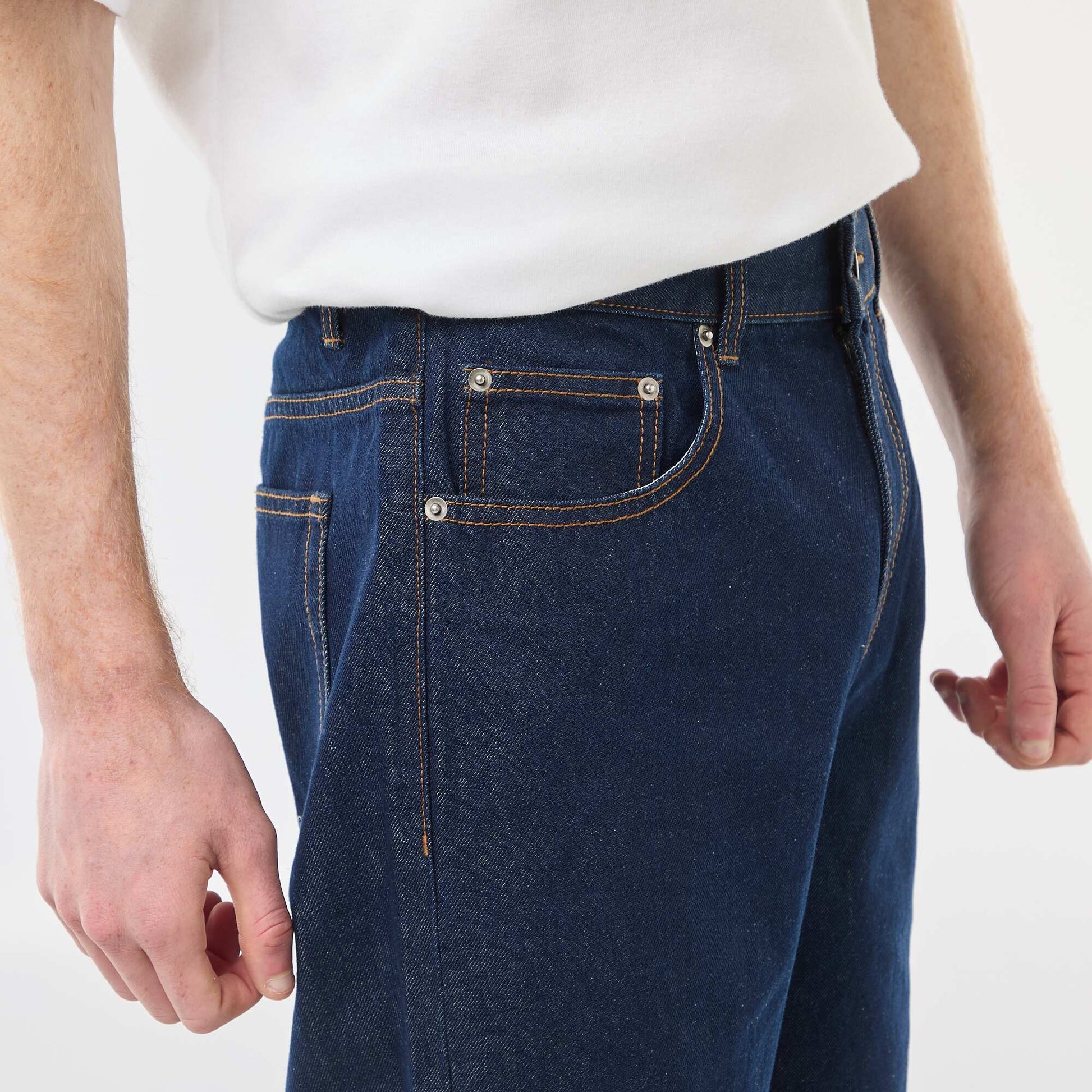 Regular Fit Cotton Denim Jeans BLUE