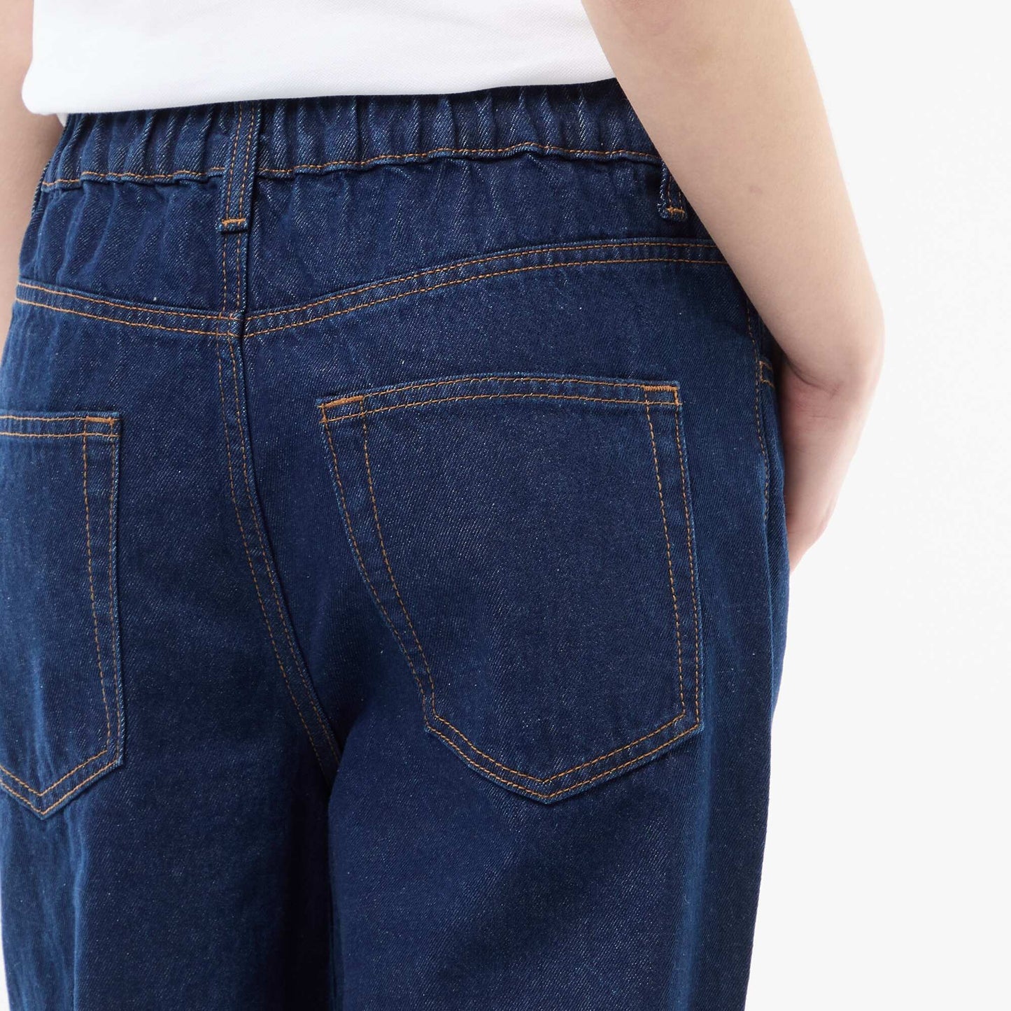 Mom Fit Paperbag Jeans BLUE