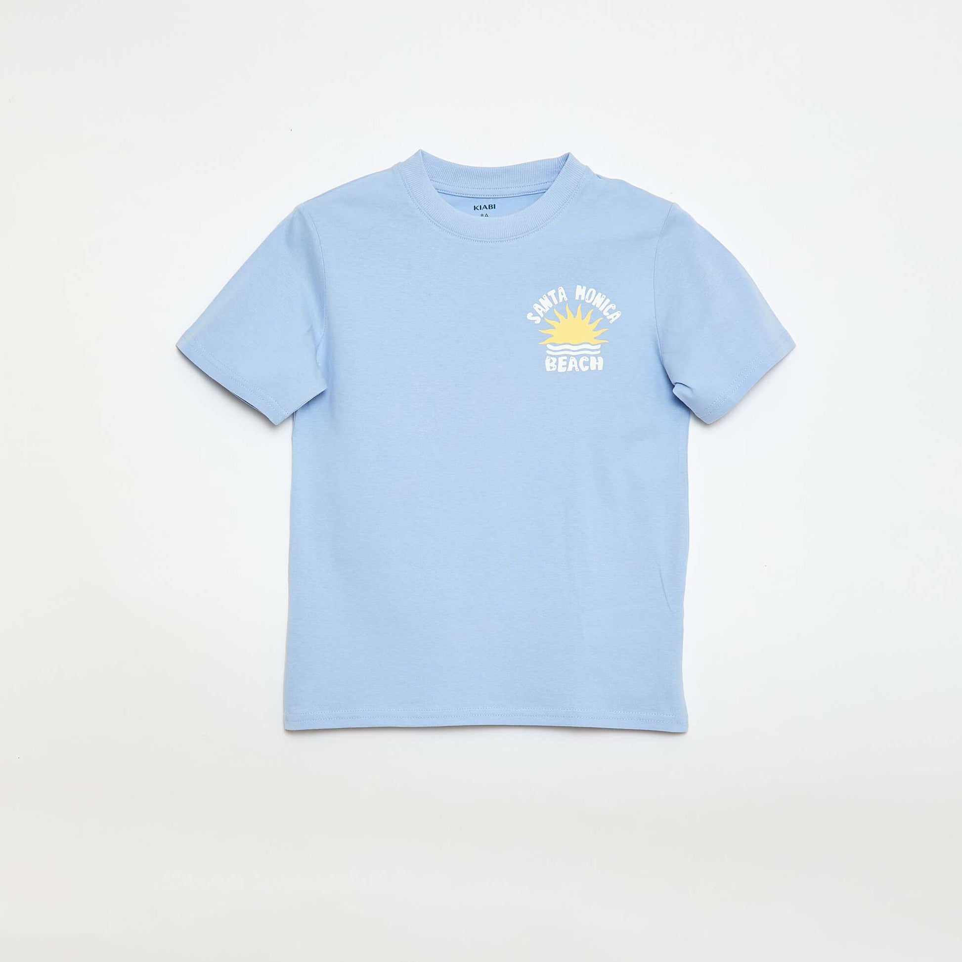 Printed Front and Back Short-Sleeve T-Shirt BLUE