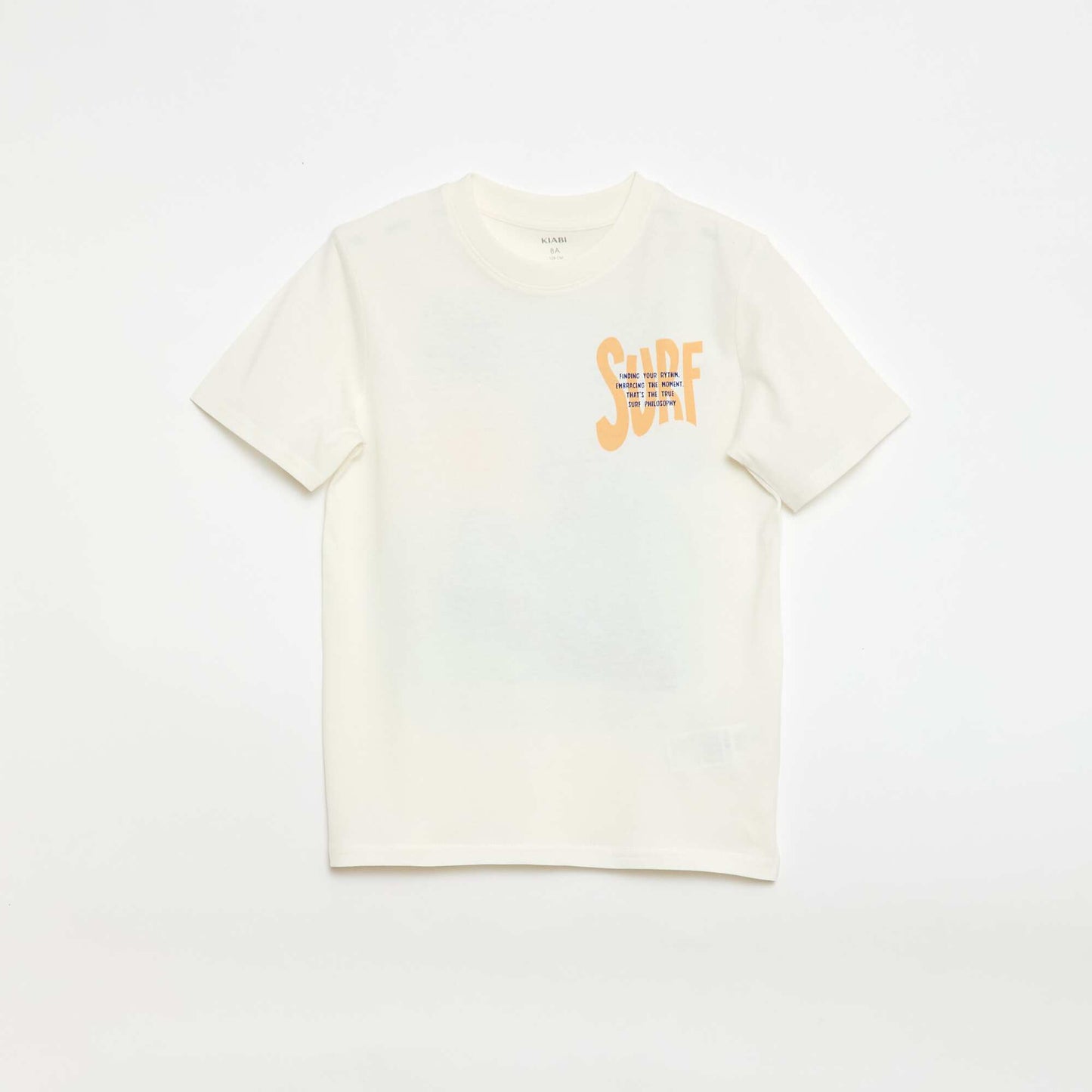 Printed Front and Back Short-Sleeve T-Shirt BEIGE