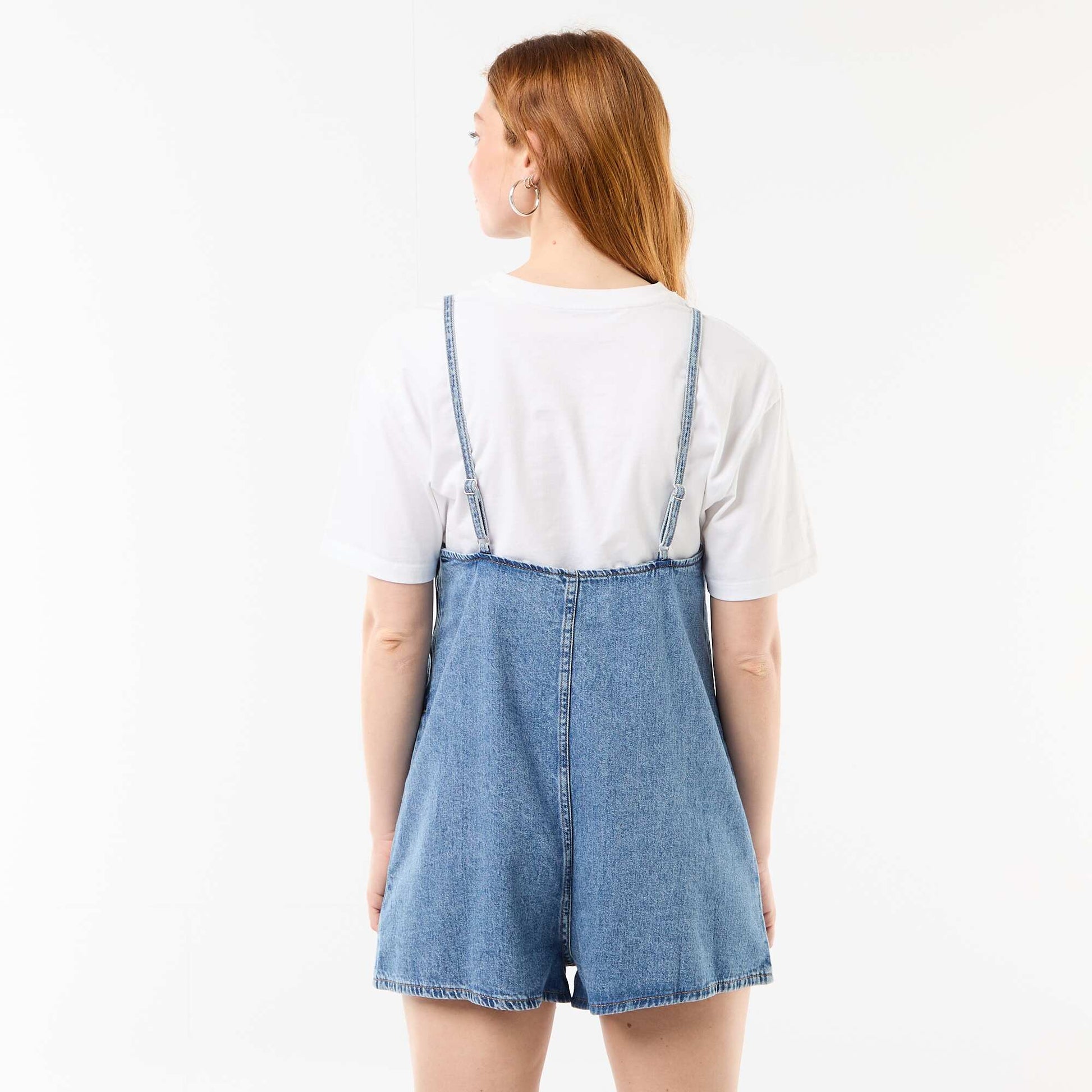 Dungaree Style Romper BLUE
