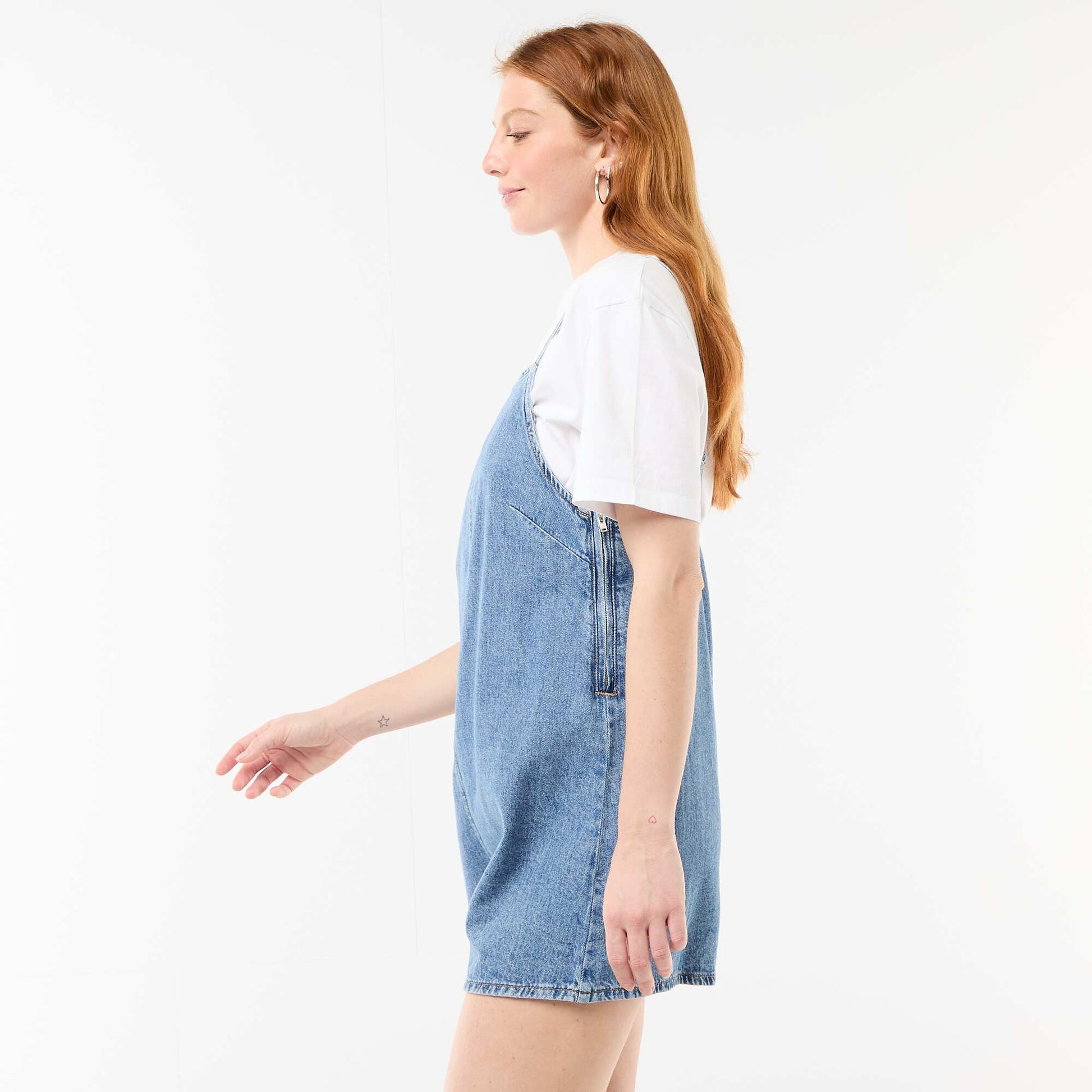 Dungaree Style Romper BLUE
