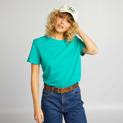 Plain jersey T-shirt GREEN