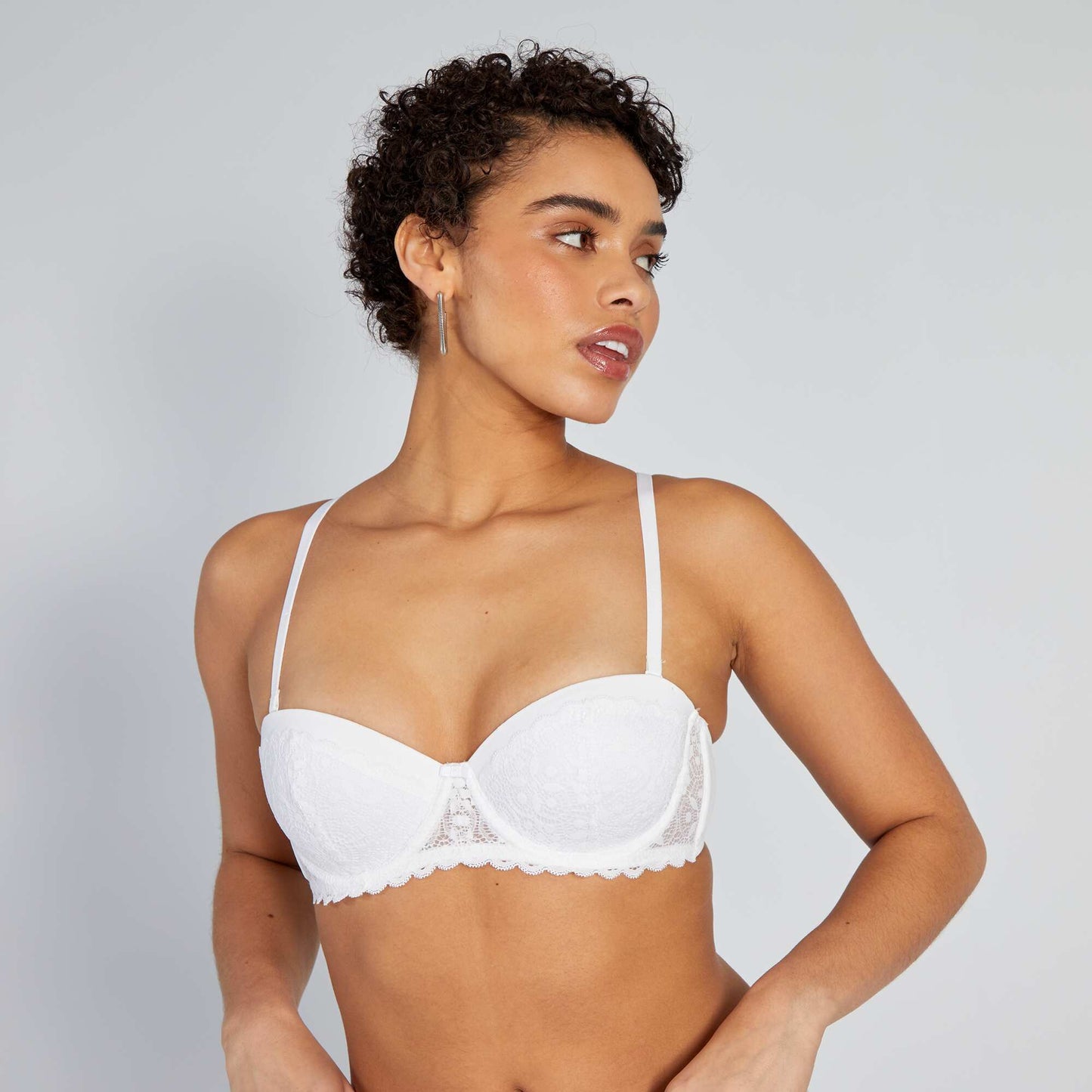 Padded bandeau bra WHITE