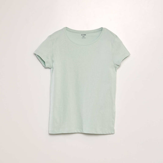 Plain jersey T-shirt BLUE