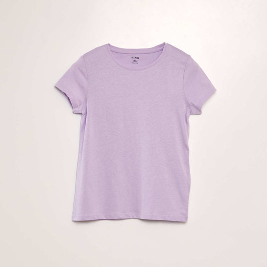 Plain jersey T-shirt PURPLE