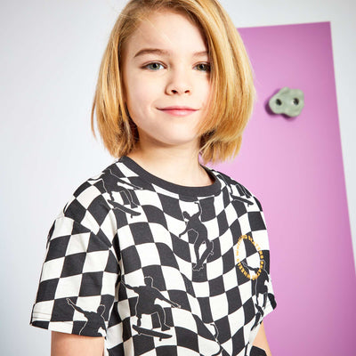 Jersey T-shirt with Print BLACK