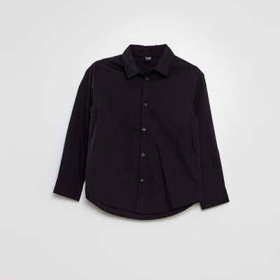 Poplin shirt BLACK