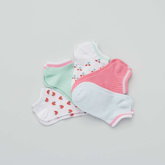 Pack of 5 pairs of socks PINK