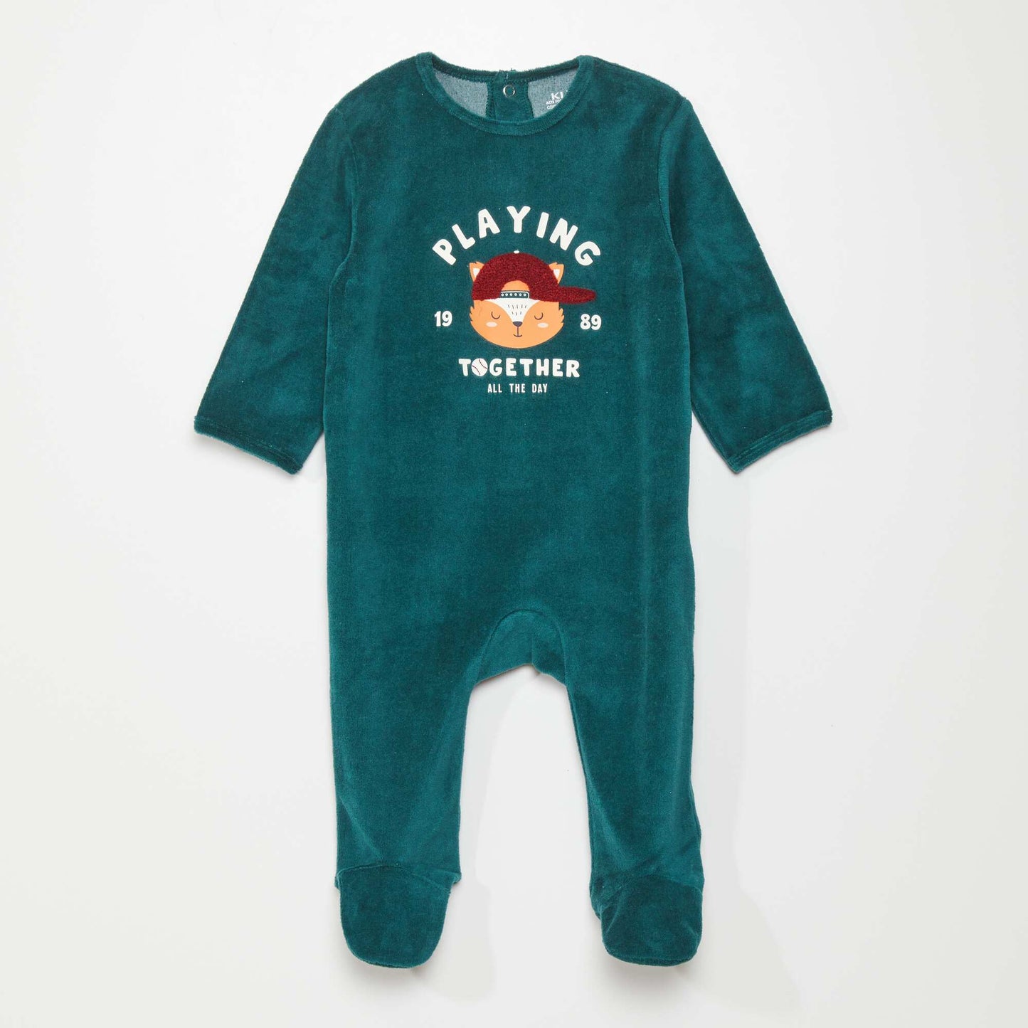 Velour sleepsuit GREEN