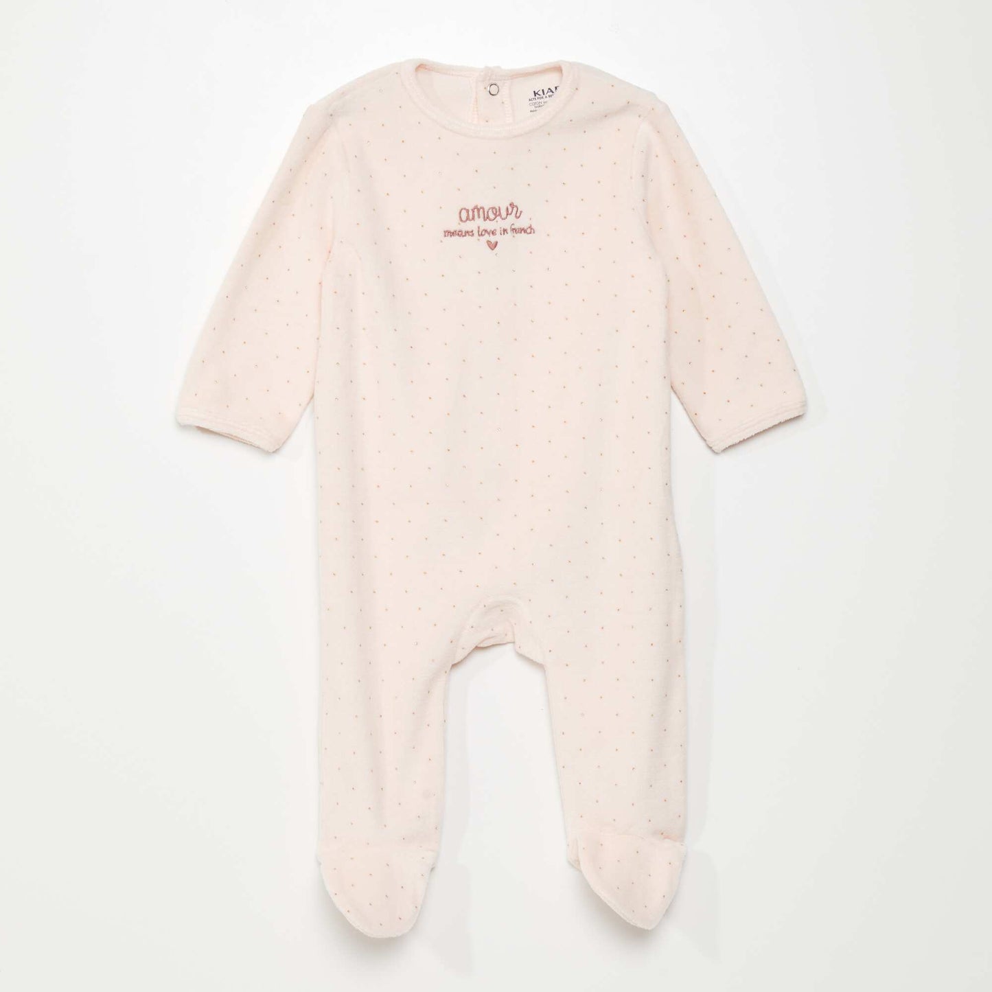 Velour sleepsuit PINK