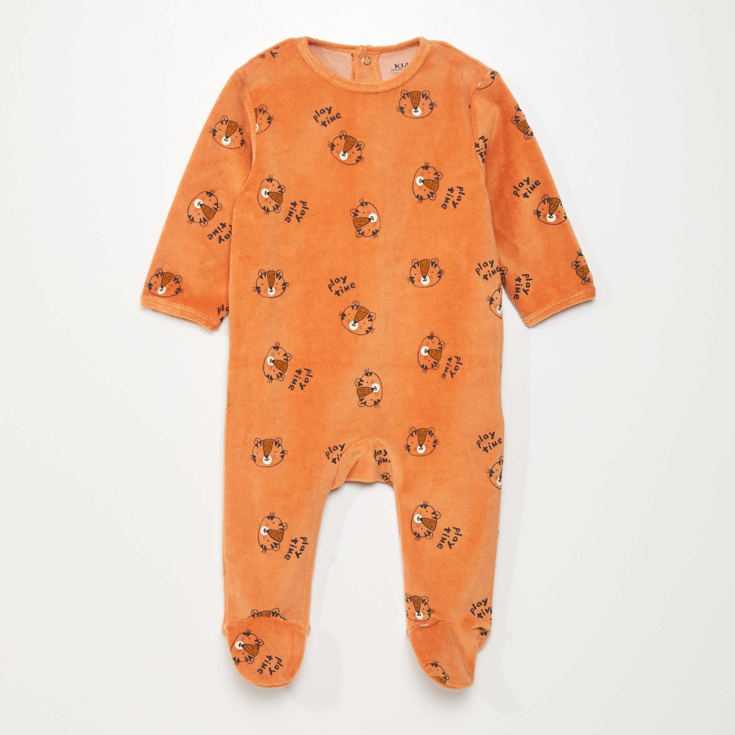 Velour sleepsuit ORANGE