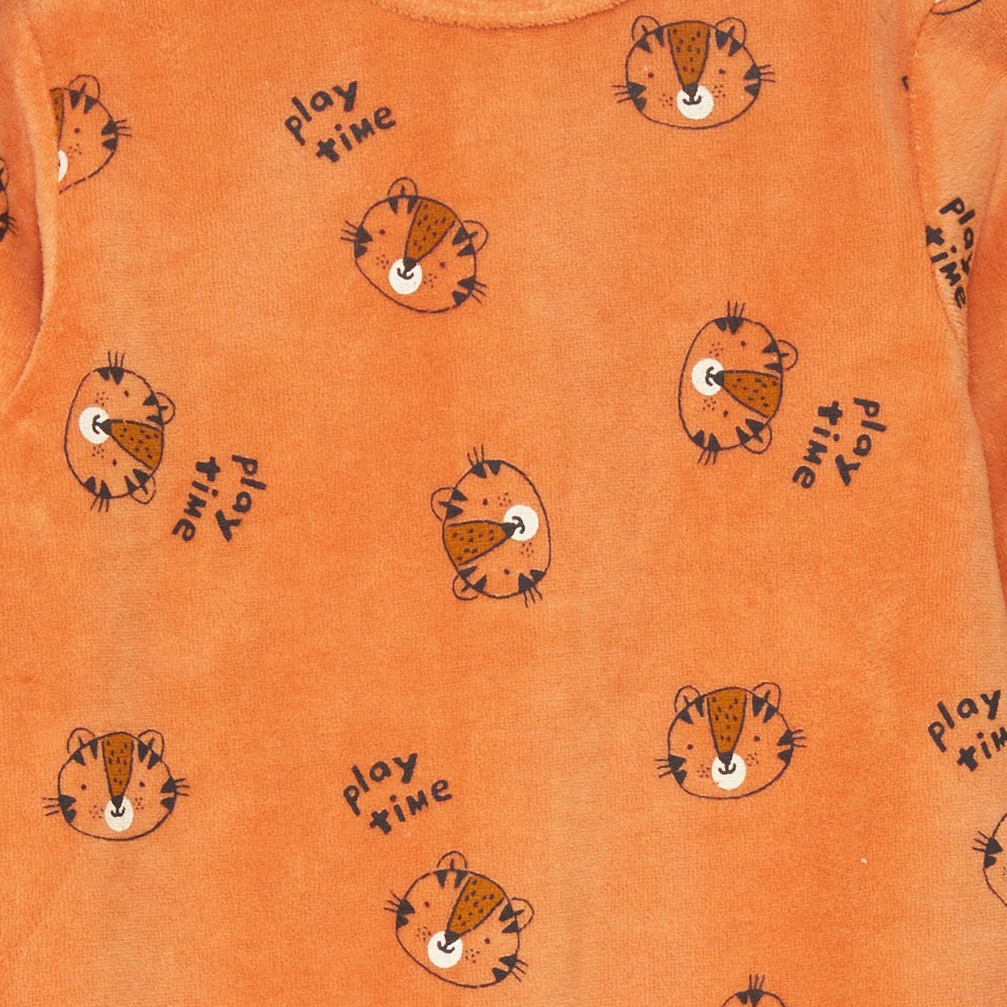 Velour sleepsuit ORANGE