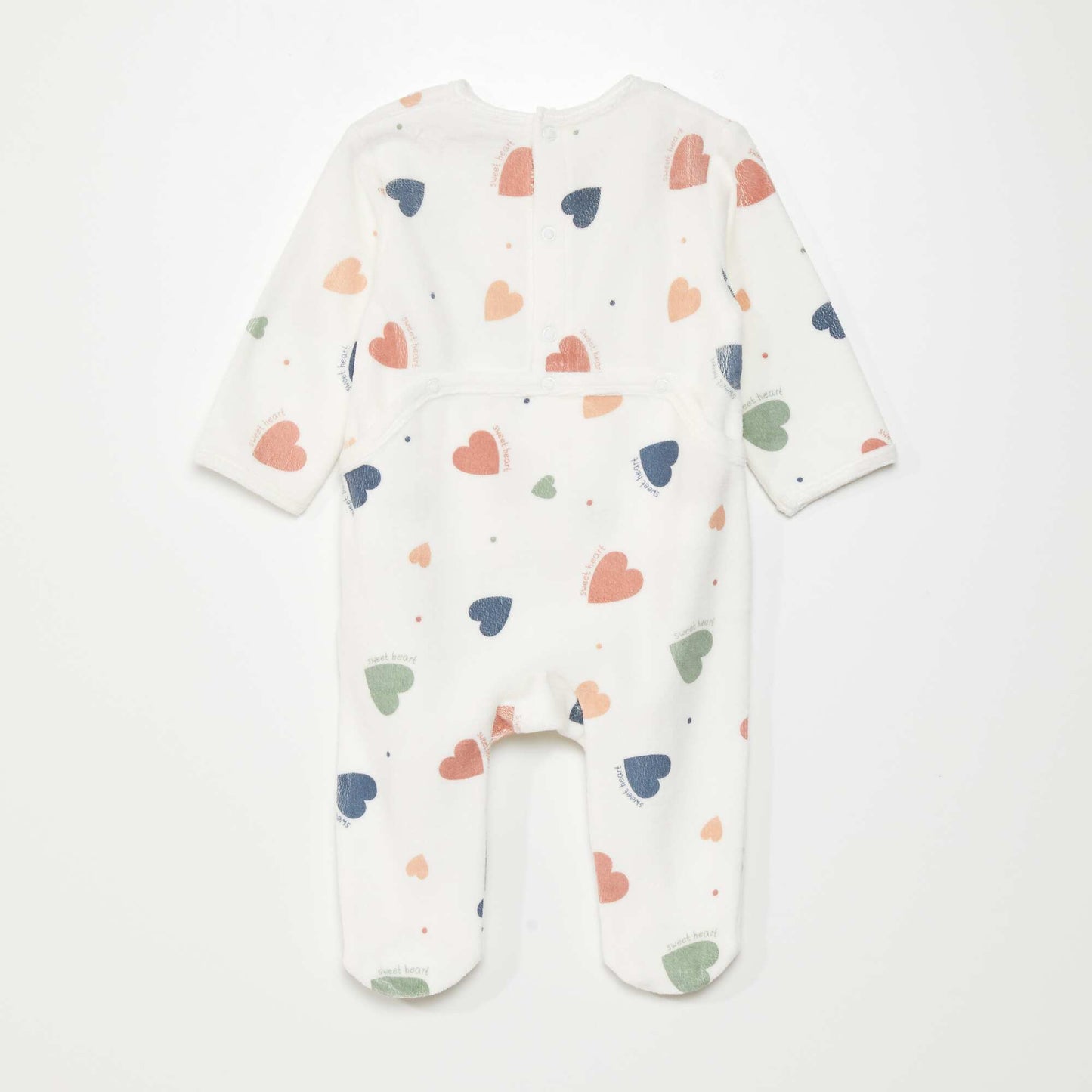 Velour sleepsuit WHITE