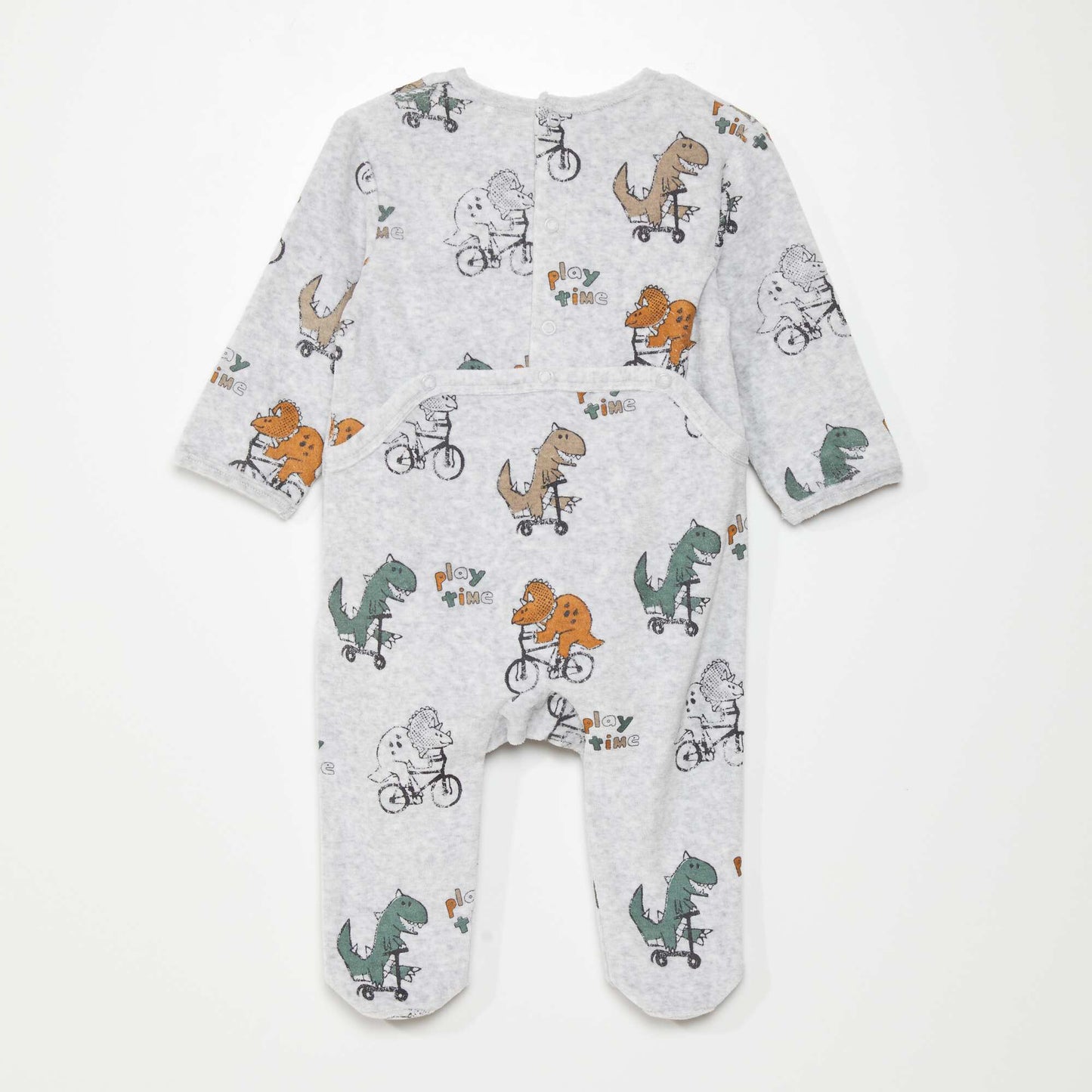 Velour sleepsuit GREY