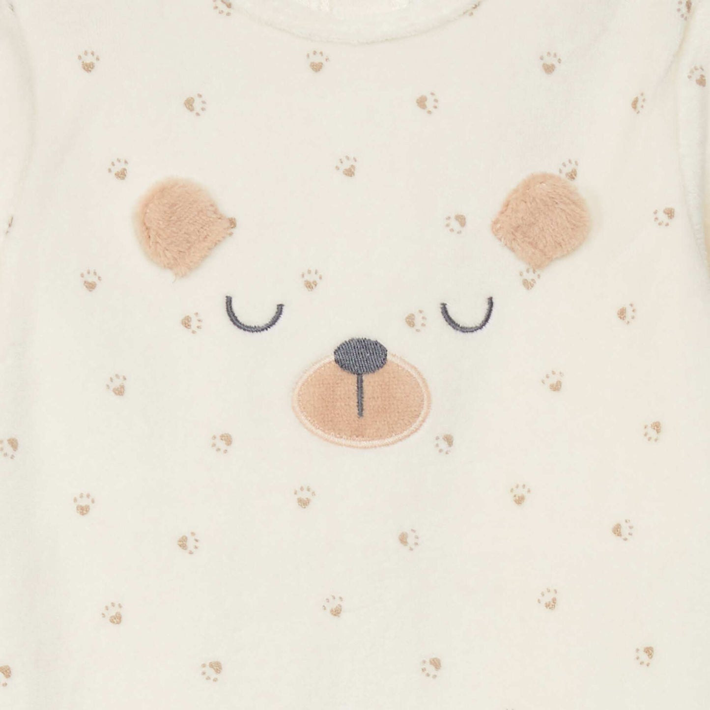 Velour sleepsuit BEIGE