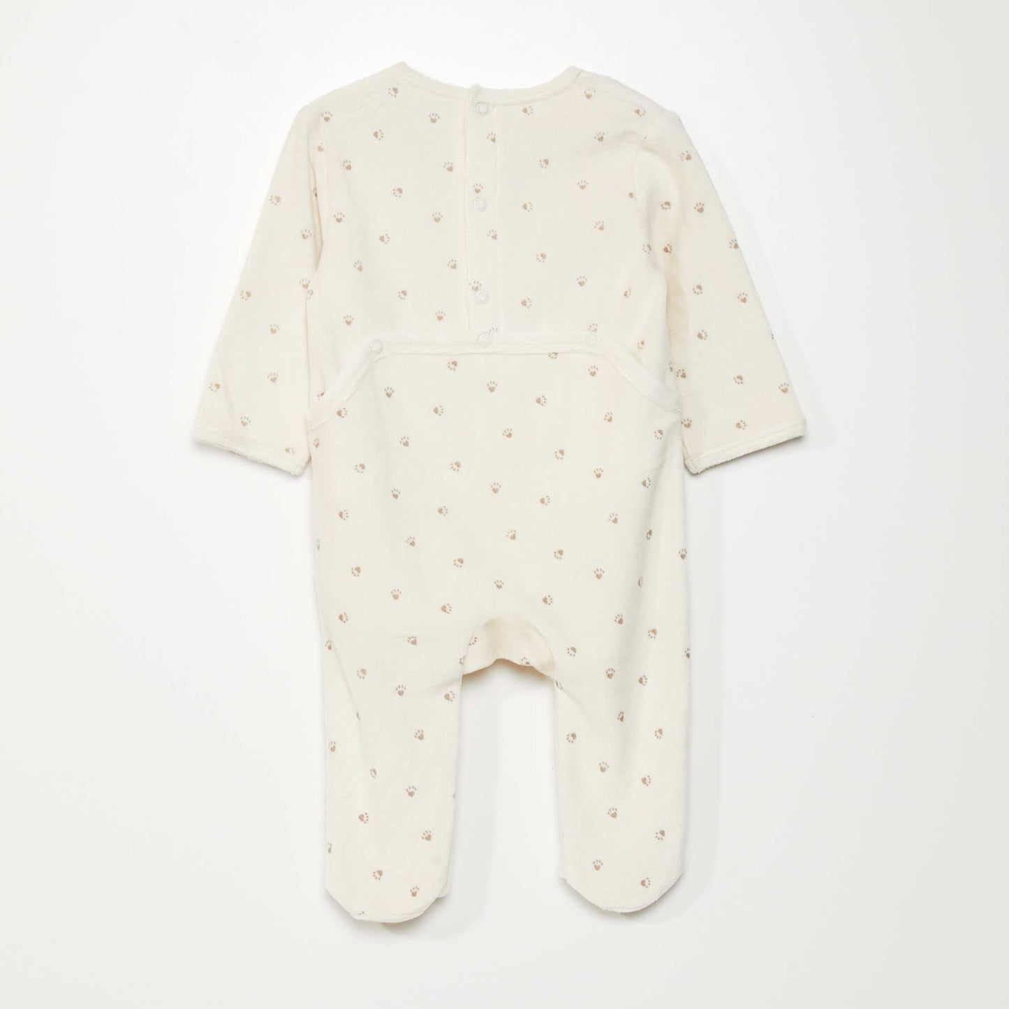 Velour sleepsuit BEIGE