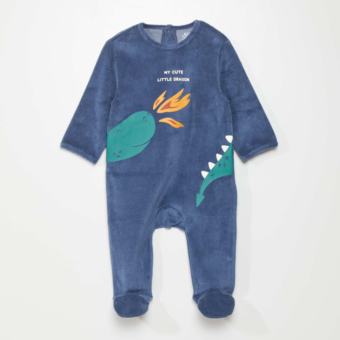 Velour sleepsuit dragon