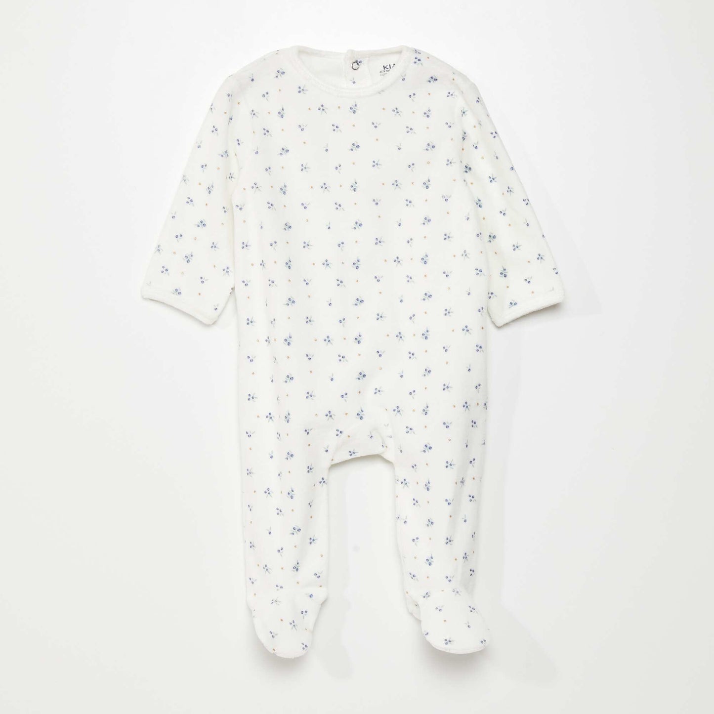 Velour sleepsuit WHITE